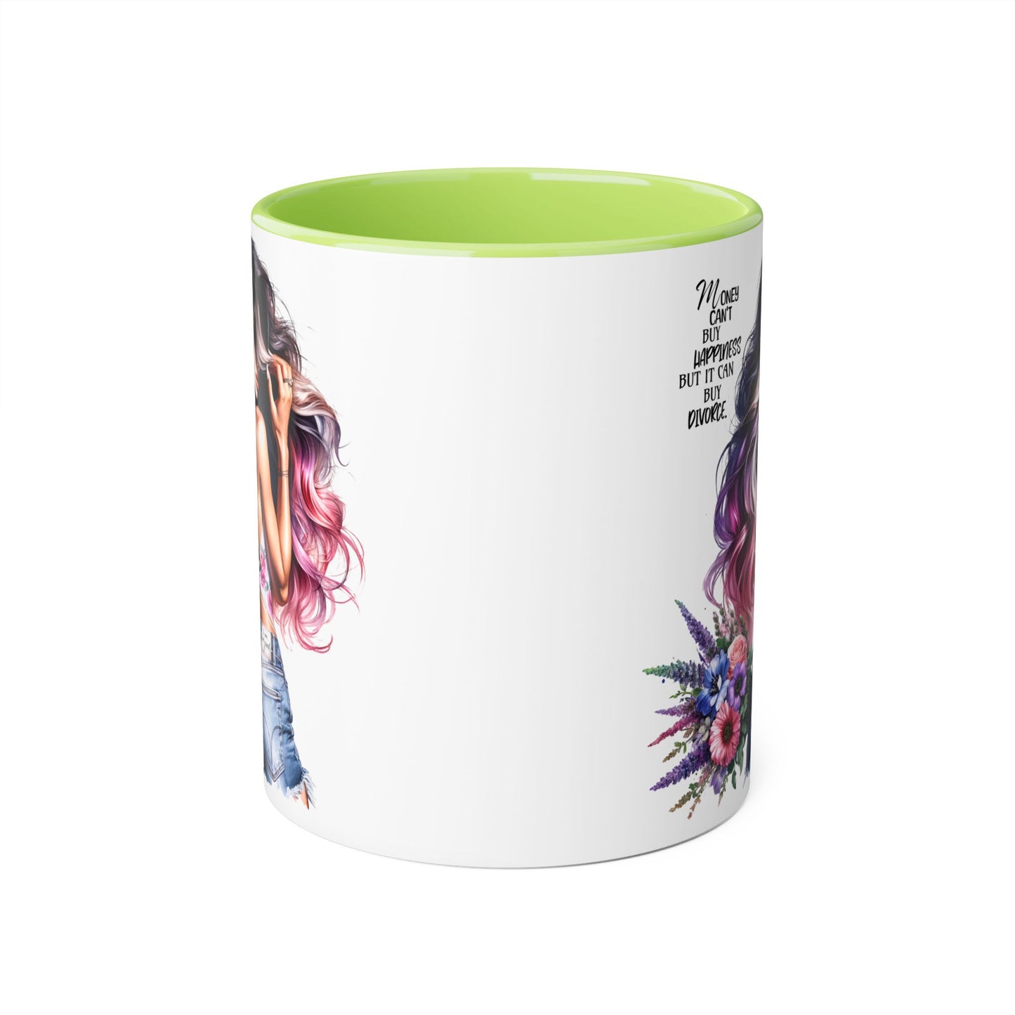 Mug - Money Can't Buy Happiness But It Can Buy Divorce Humoristic Accent Mug, 11oz