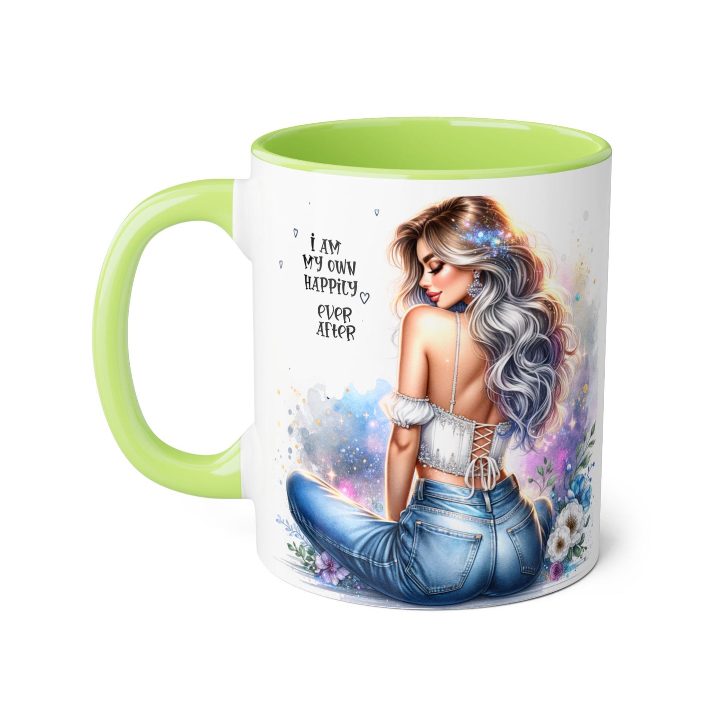 Inspirational Accent Mug - "I Am My Own Happily Ever After " 11oz Coffee Cup for Self-Love Enthusiasts