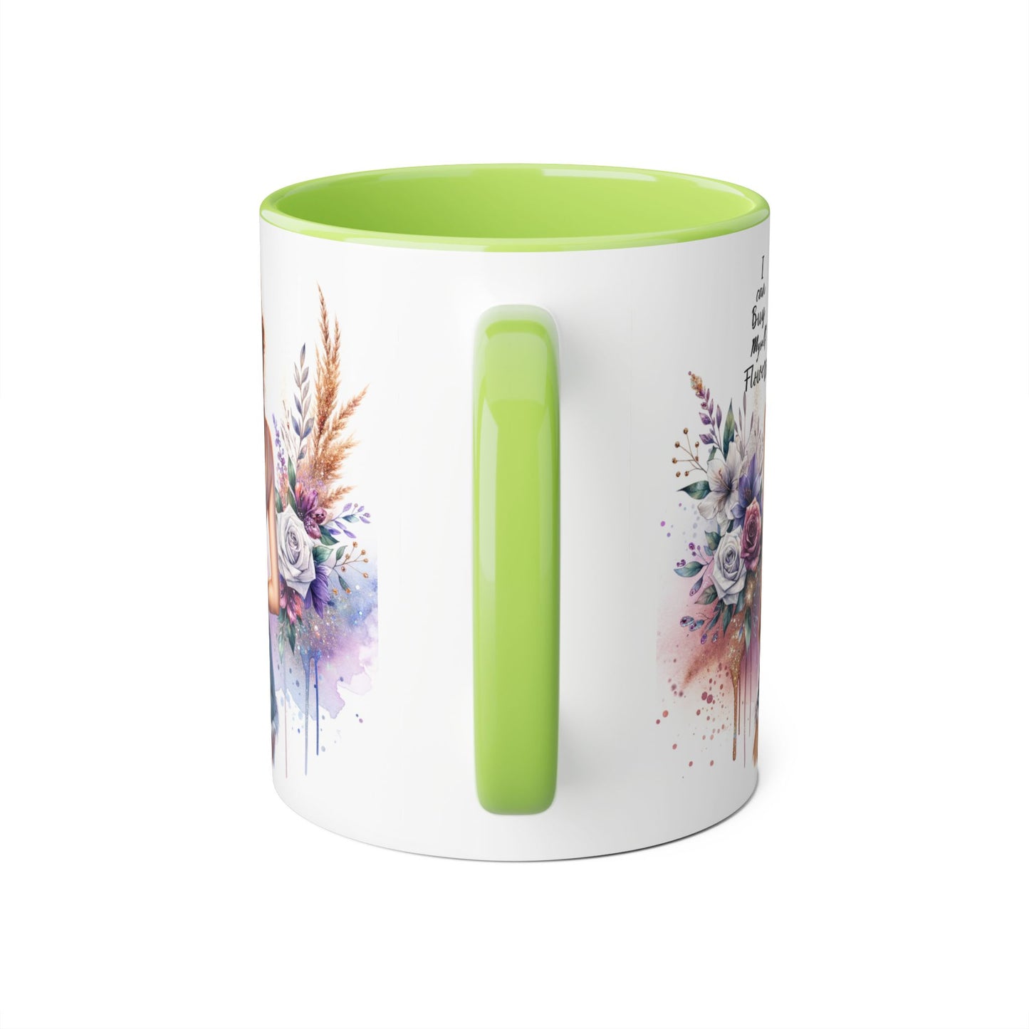 I Can Buy Myself Flowers Floral-Inspired Accent Mug, Boho Coffee Cup, Gift for Flower Lovers, Artful Drinkware for Special Occasions, Women's Inspirational Mug