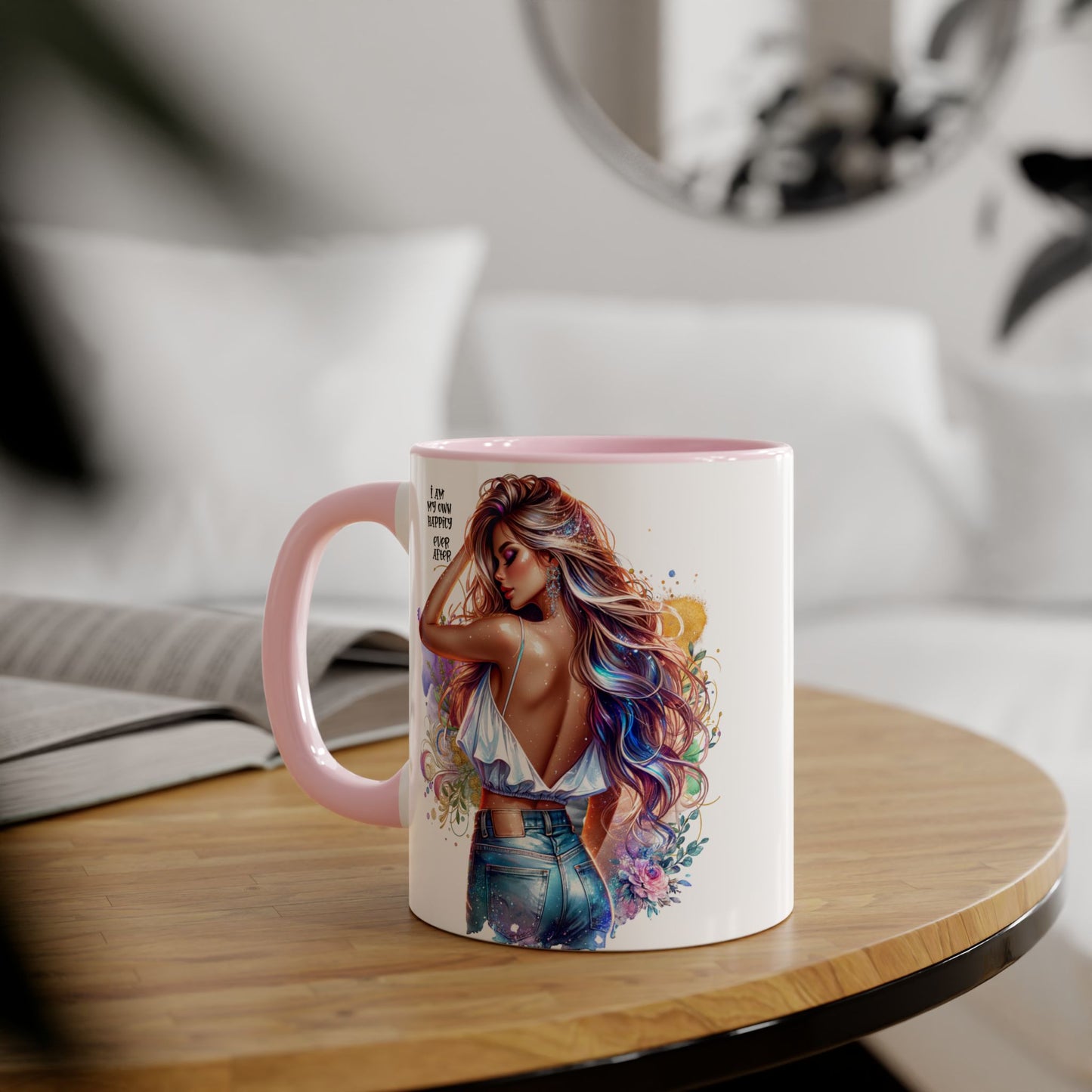 Colorful Inspirational Accent Mug - "I Am My Own Happily Ever After "