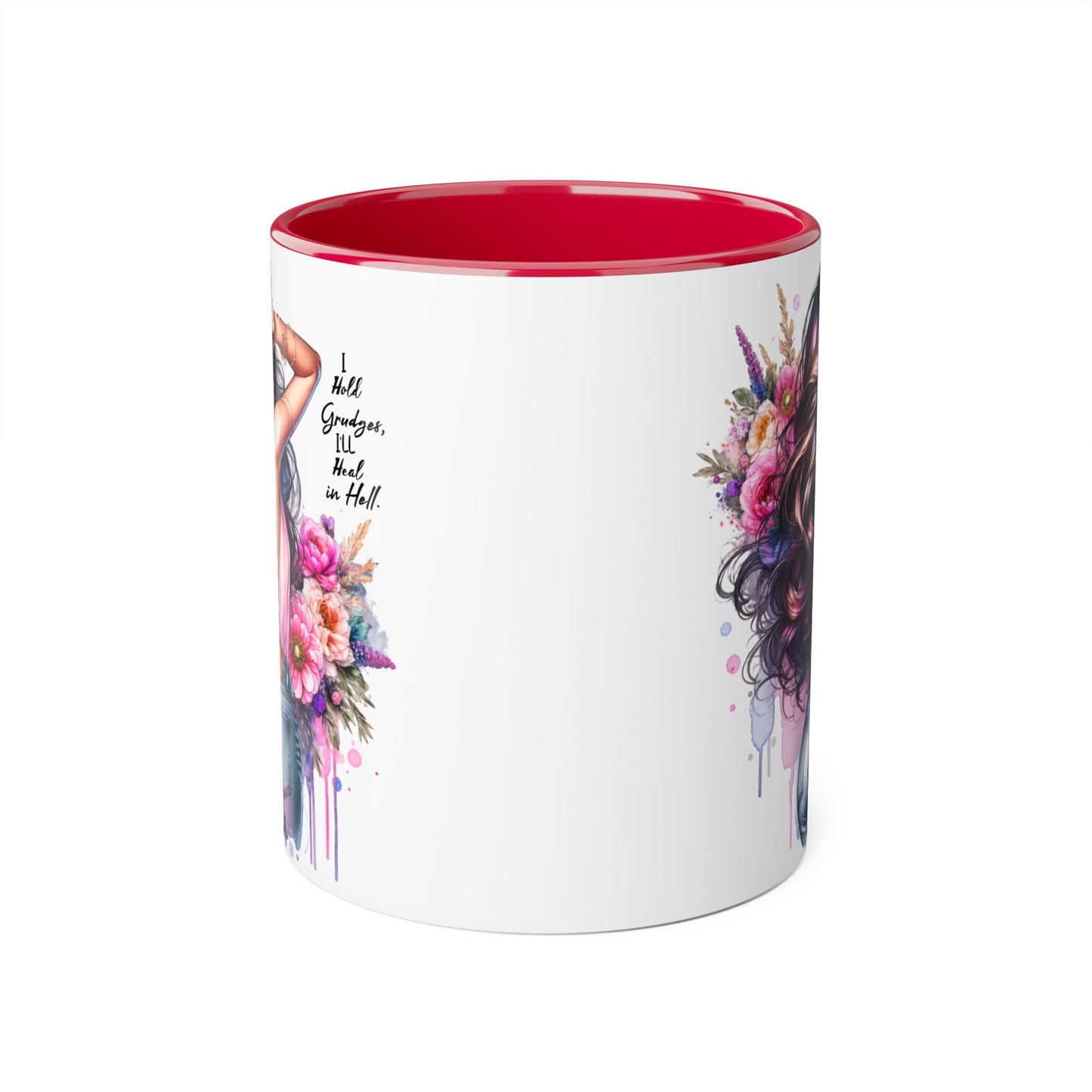 Floral Goddess Accent Mug, Inspirational Coffee Cup, Gift for Her, Empowering Drinkware, Perfect for Birthdays and Celebrations