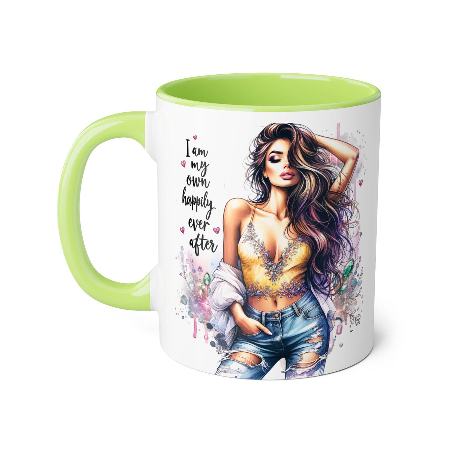 Inspirational Accent Mug - "I Am My Own Happily Ever After" 11oz Coffee Cup