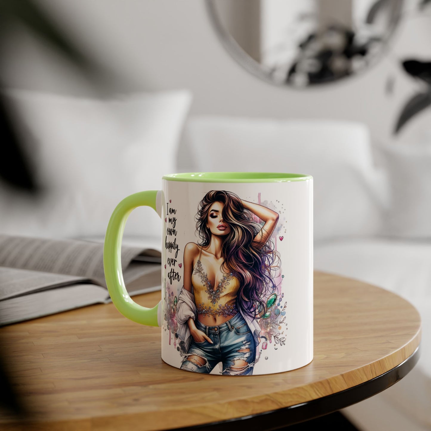 Inspirational Accent Mug - "I Am My Own Happily Ever After" 11oz Coffee Cup