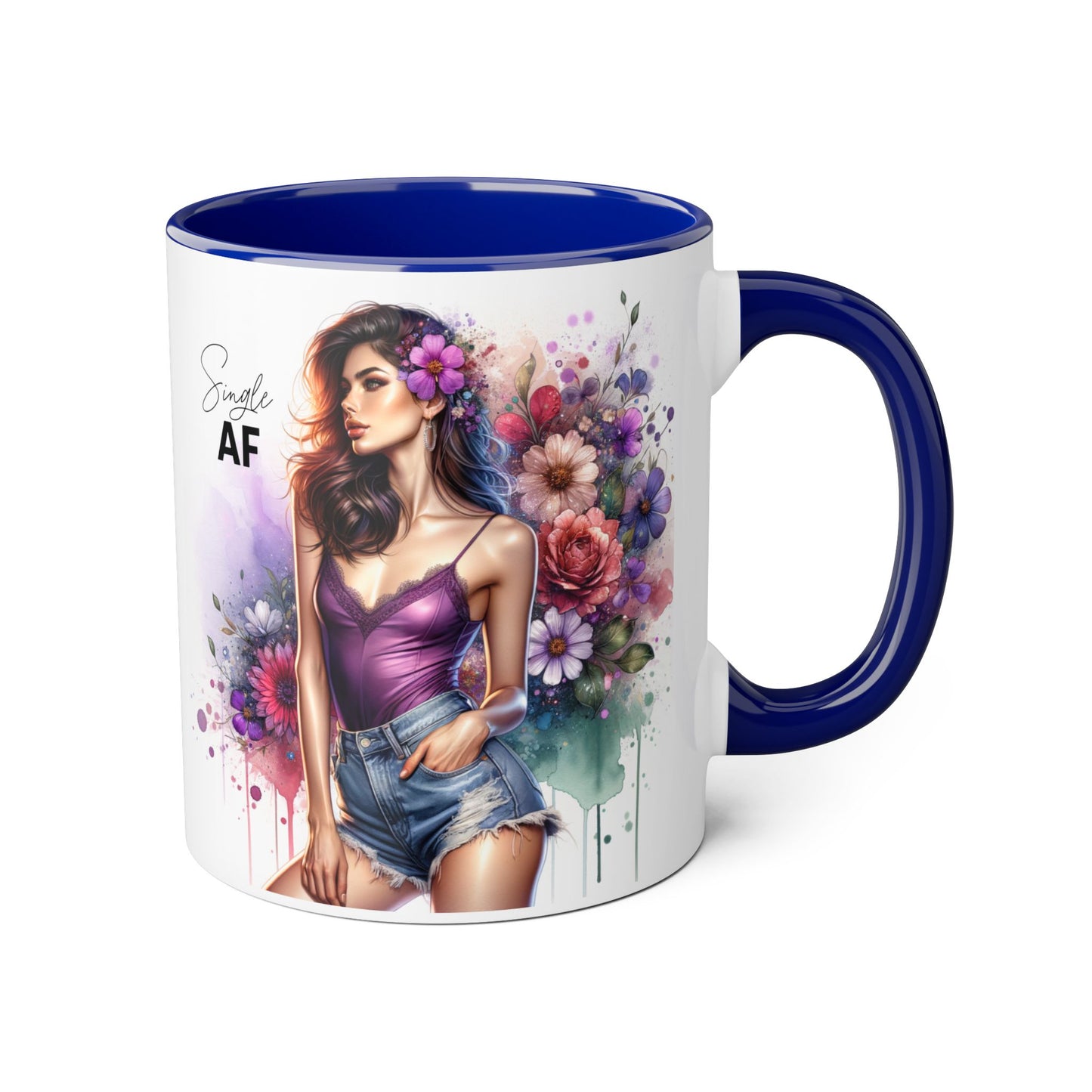 Floral Art Mug with Sassy Quote, Coffee Cup for Gifts, Tea Lovers, Home Decor, Mother's Day, Birthday