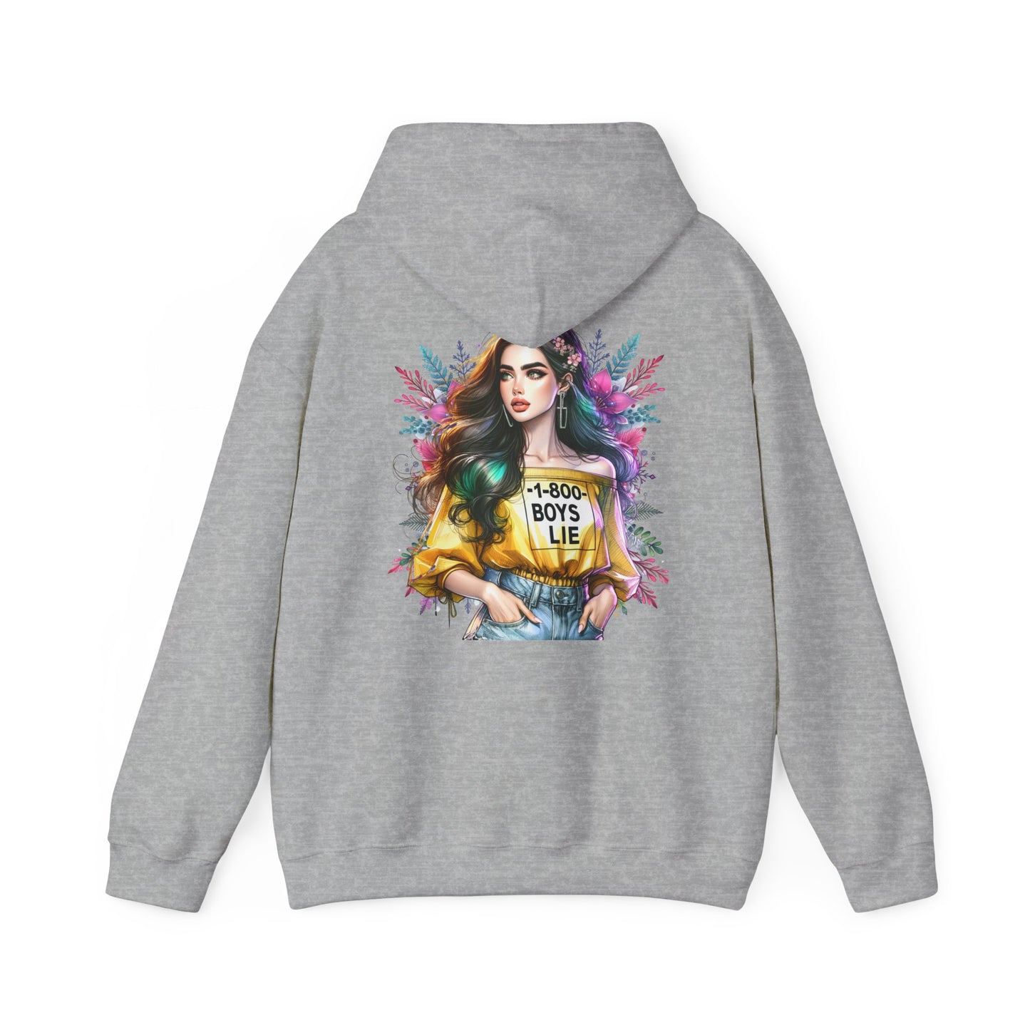 1-800-Boys-Lie Trendy Graphic Hoodie for Modern Style Lovers, Cozy Sweatshirt, Ideal Gift for Birthdays, Casual Wear, Fashion Statement
