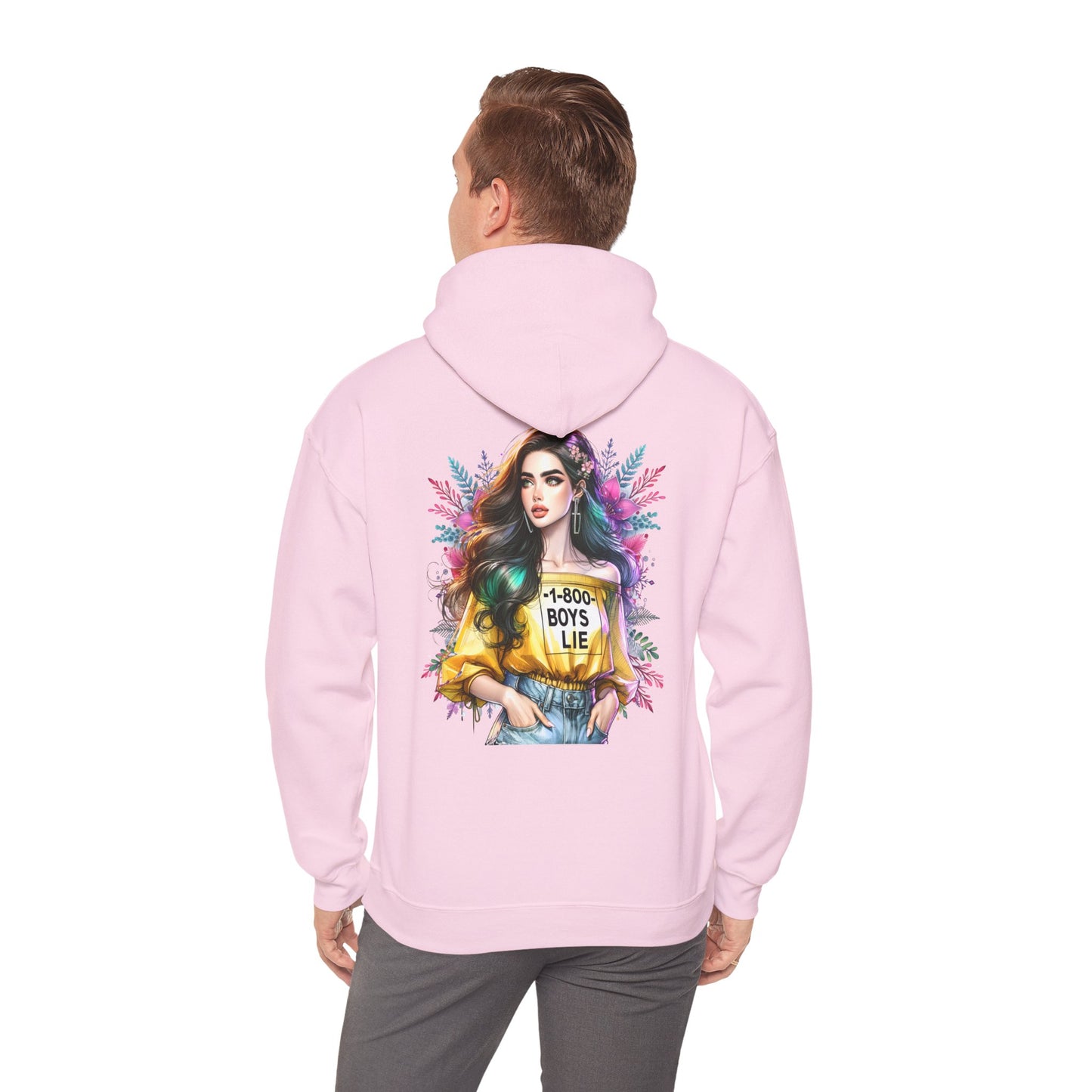 1-800-Boys-Lie Trendy Graphic Hoodie for Modern Style Lovers, Cozy Sweatshirt, Ideal Gift for Birthdays, Casual Wear, Fashion Statement