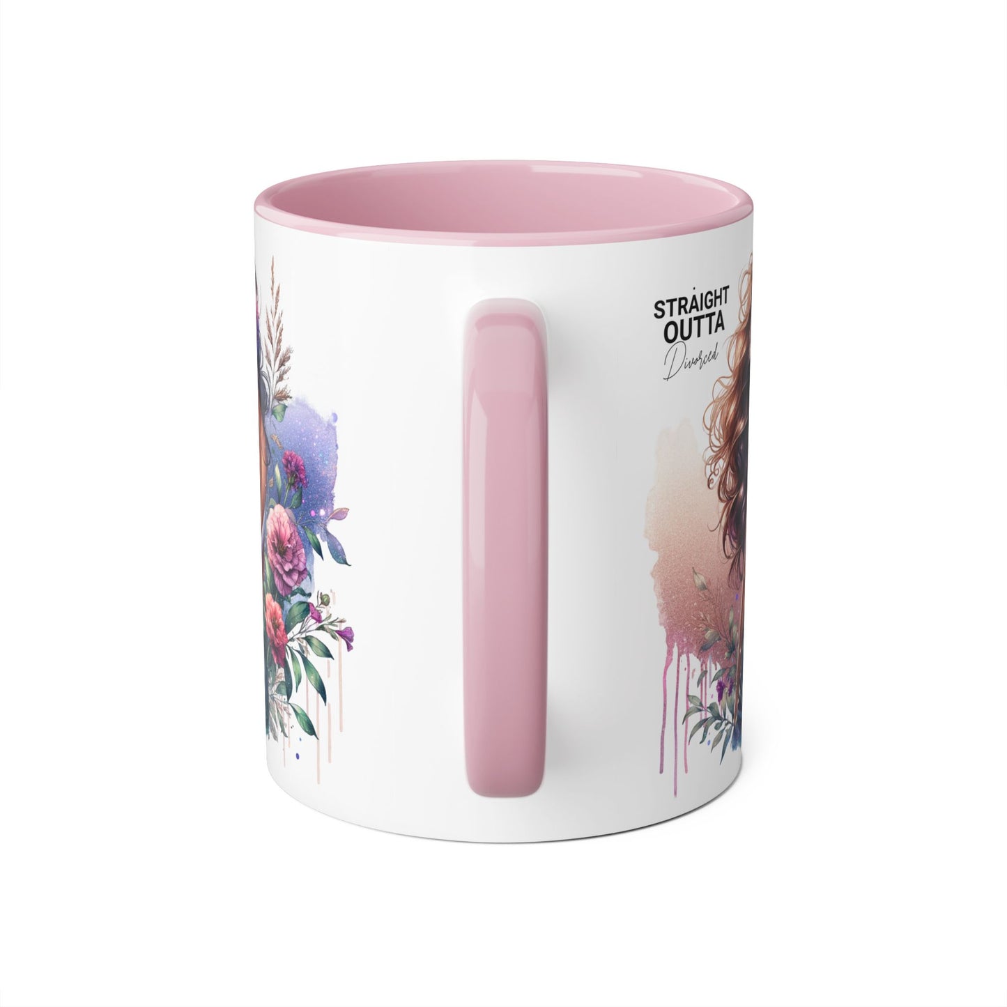 Straight Outta Divorced Humoristic Accent Mug | 11oz Ceramic Coffee Cup for Home, Gift for Friends, Unique Tea Mug, Birthday Gift, Self-Care Décor