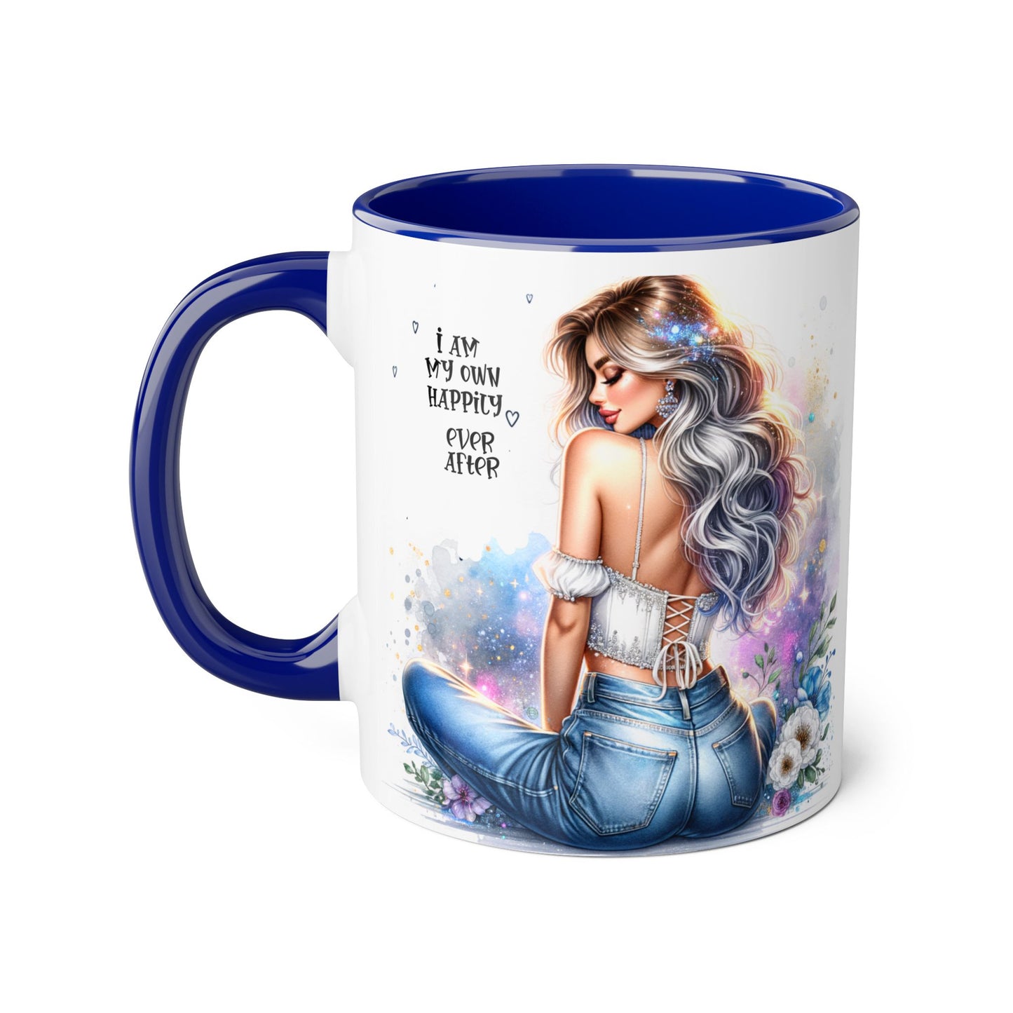 Inspirational Accent Mug - "I Am My Own Happily Ever After " 11oz Coffee Cup for Self-Love Enthusiasts