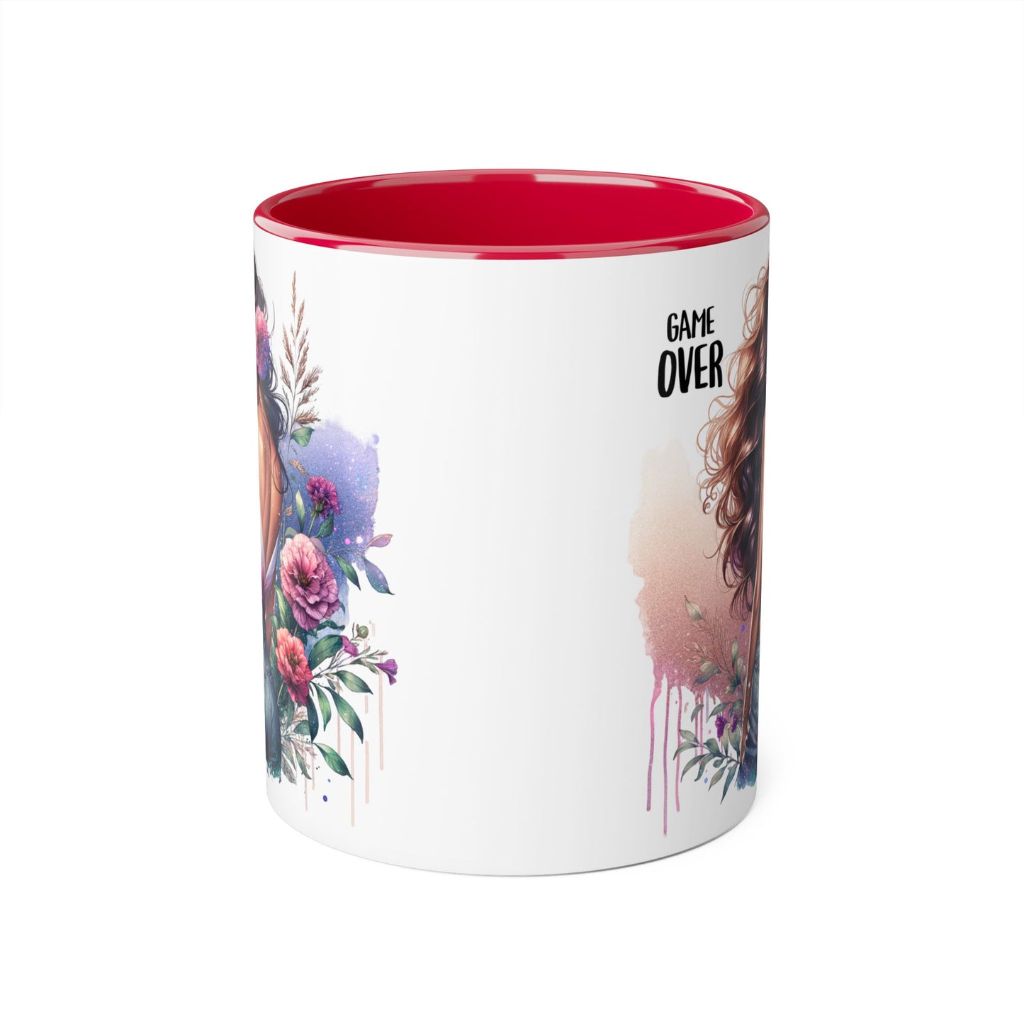 Boho Chic Accent Mug - Perfect Gift for Coffee Lovers, Home Decor, Floral Art, Unique Design, Game Over Theme