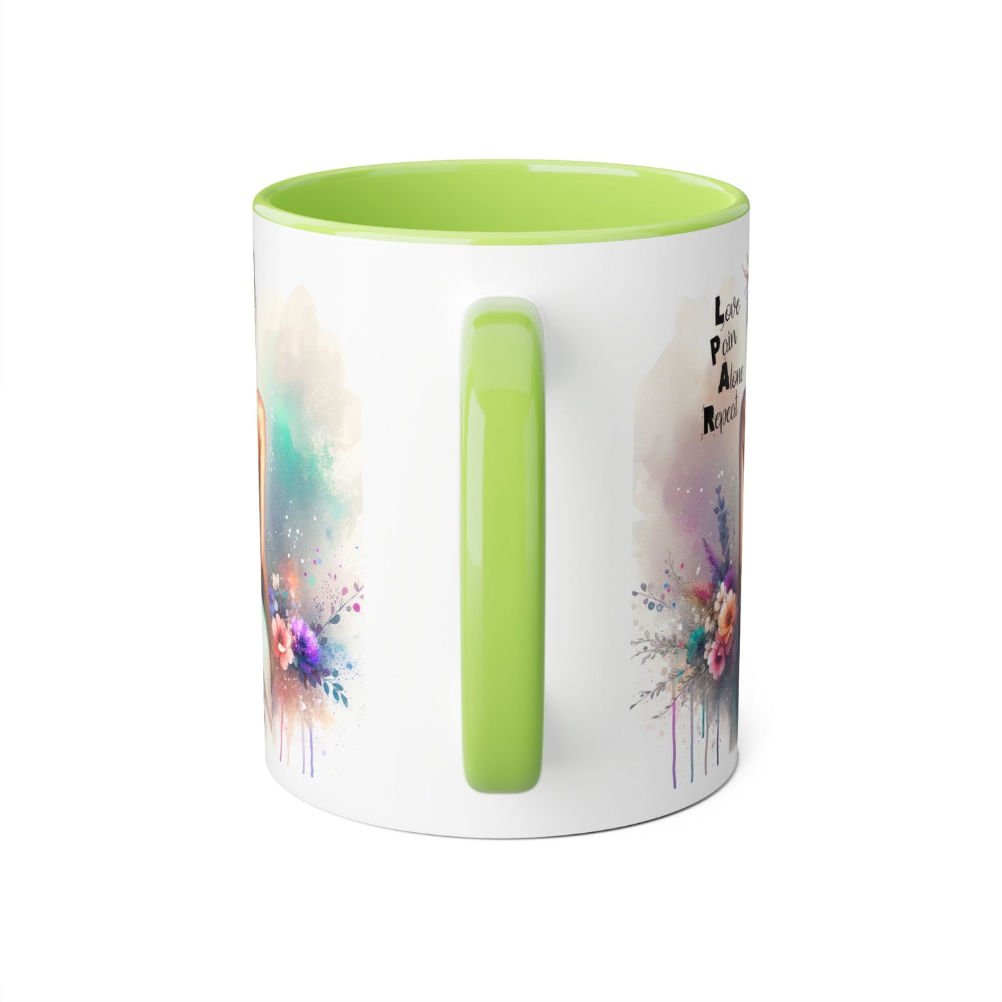 Boho Love Pain Alone Mug, Inspirational Gift, Handmade Coffee Cup, Artistic Ceramic Drinkware, Unique Home Decor