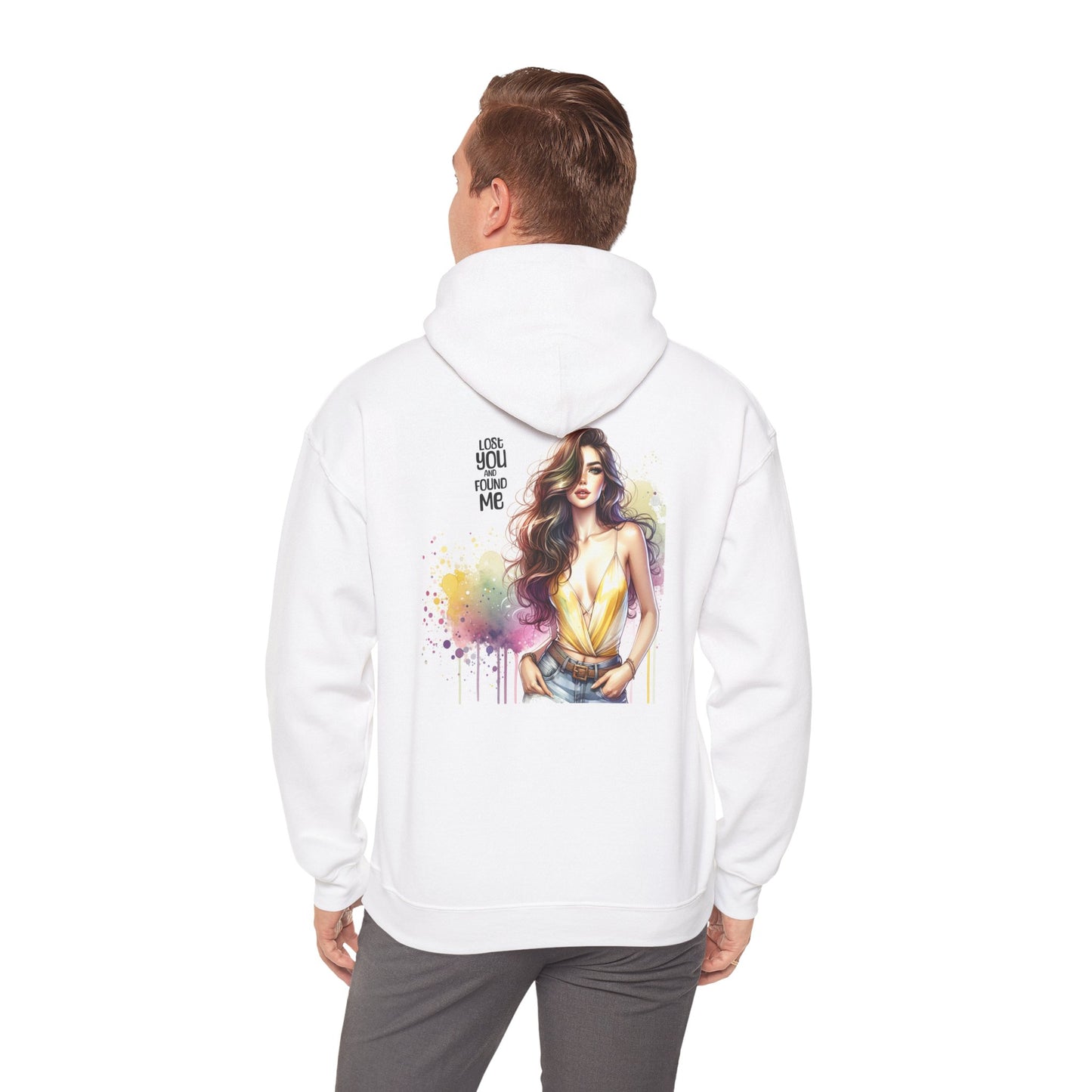 Lost You And Found Me Artistic Unisex Hoodie: Colorful Woman Design, Cozy Sweatshirt, Casual Wear, Gift for Her, Fashion Statement