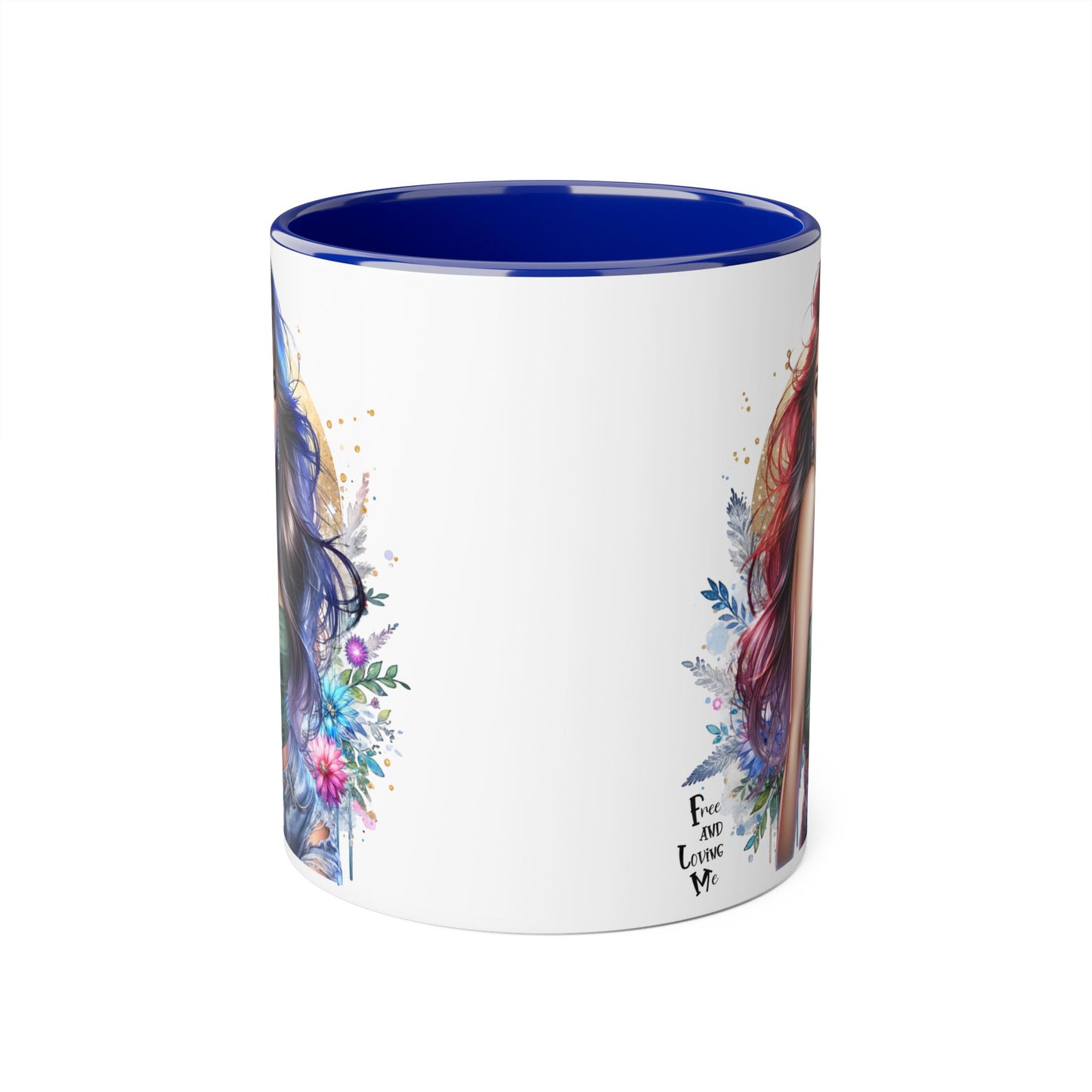 Bohemian Accent Mugs, Artistic Coffee Cup, Colorful Floral Mug, Gift for Her, Unique Art Collection, Cozy Vibe