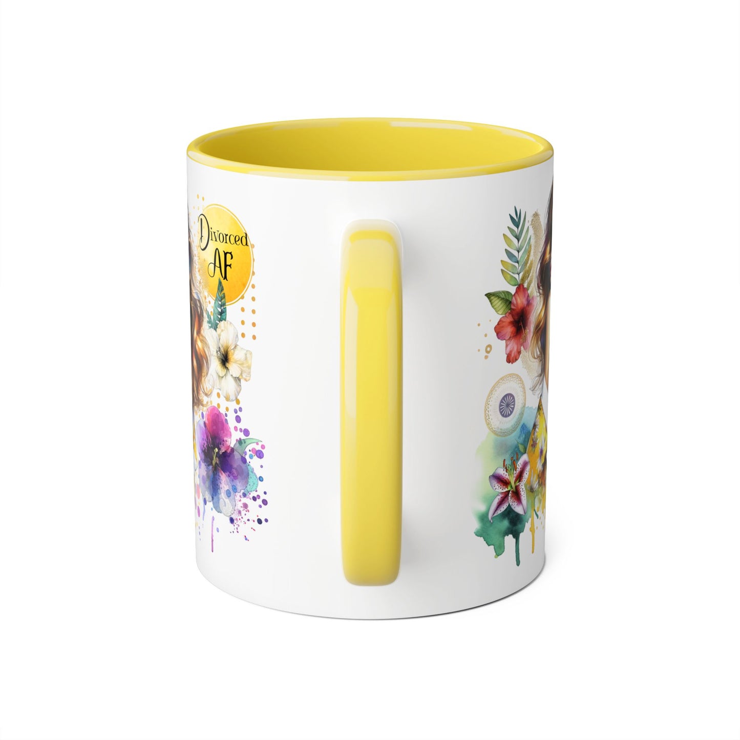 Vibrant Floral Accent Mug for Dreamers, Unique Coffee Cup, Gift for Her, Inspirational Beverage Mug, Boho Style Drinkware