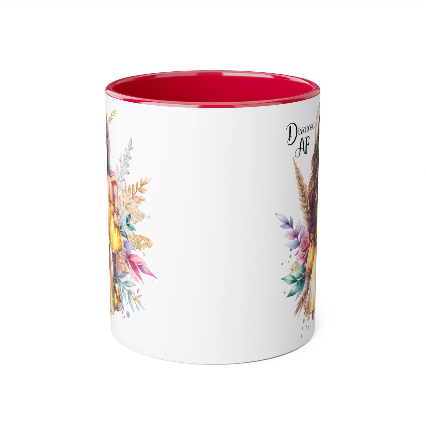 Divorced AF Accent Mug, Empowering Coffee Cup, Self-Love Gift for Her, Unique Birthday Present, Motivational Drinking Vessel