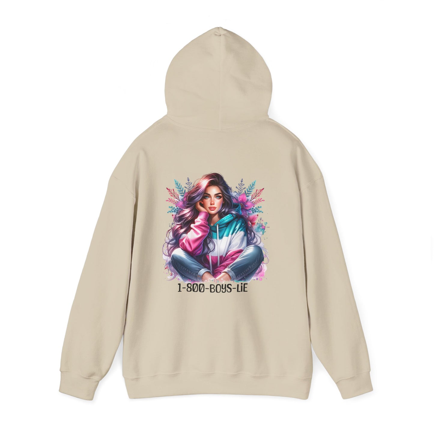 1-800-Boys-Lie Colorful Graphic Hoodie for Women, Cozy Unisex Sweatshirt, Trendy Streetwear, Perfect Gift for Any Occasion