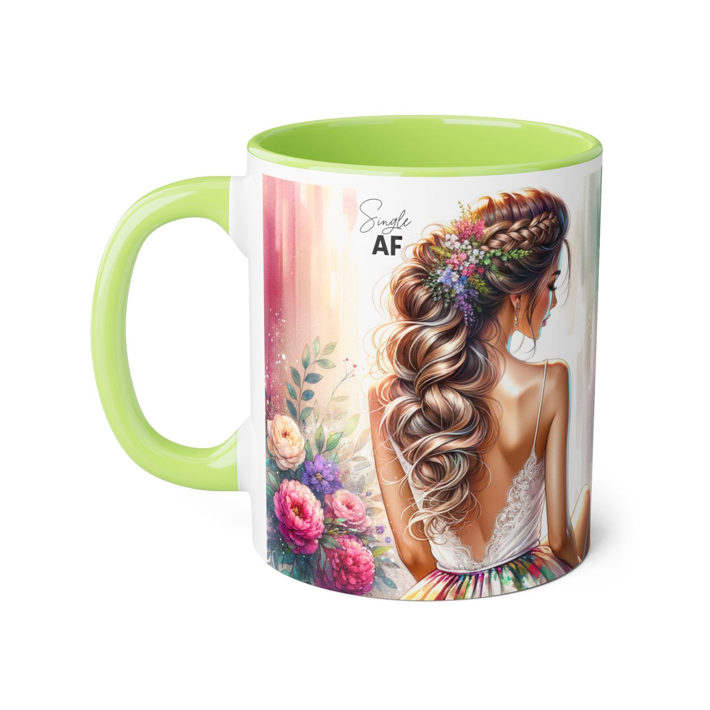 Elegant Floral Accent Mug - Perfect for Coffee Lovers, Gift for Her, Tea Time, Home Decor, Birthdays or Celebrations