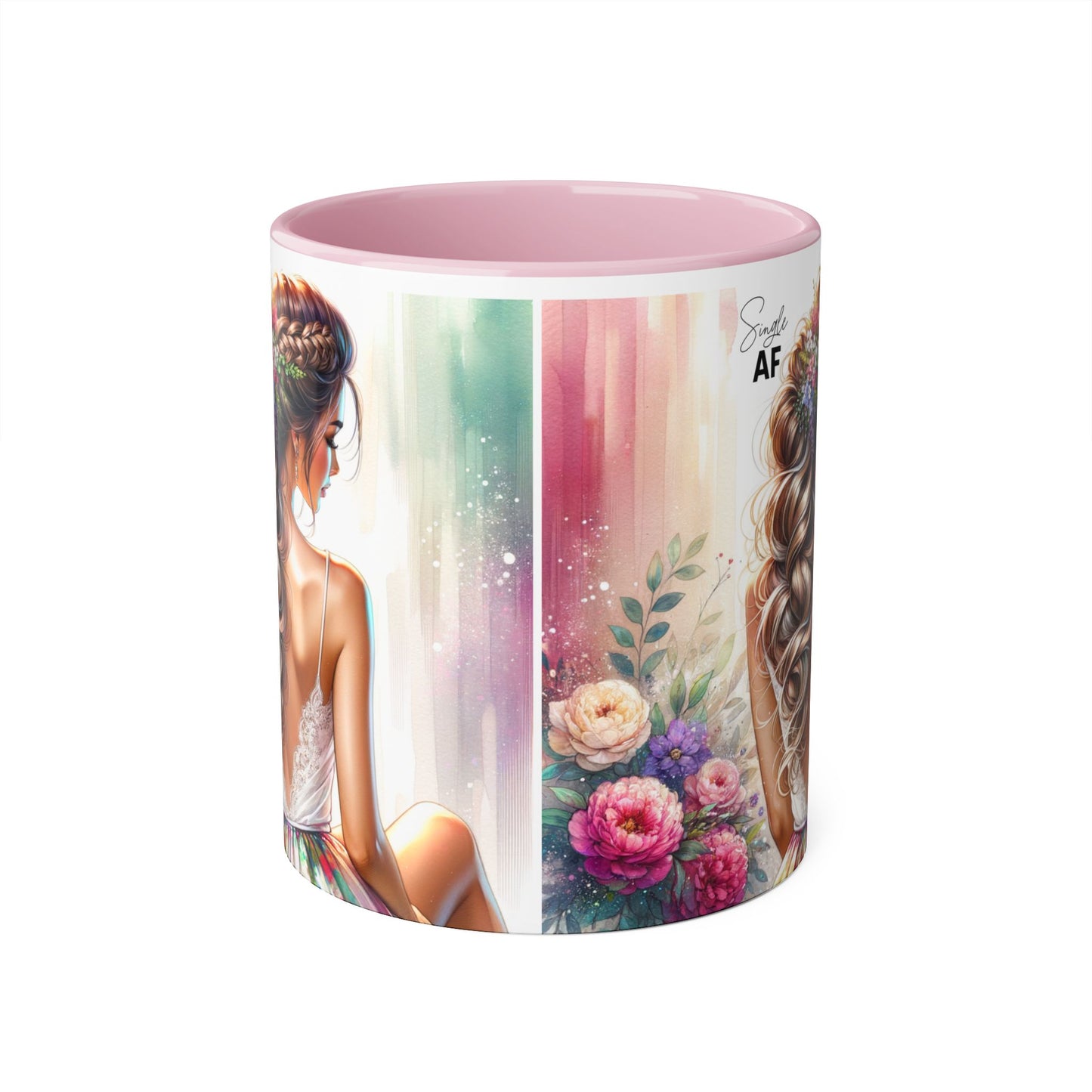Elegant Floral Accent Mug - Perfect for Coffee Lovers, Gift for Her, Tea Time, Home Decor, Birthdays or Celebrations