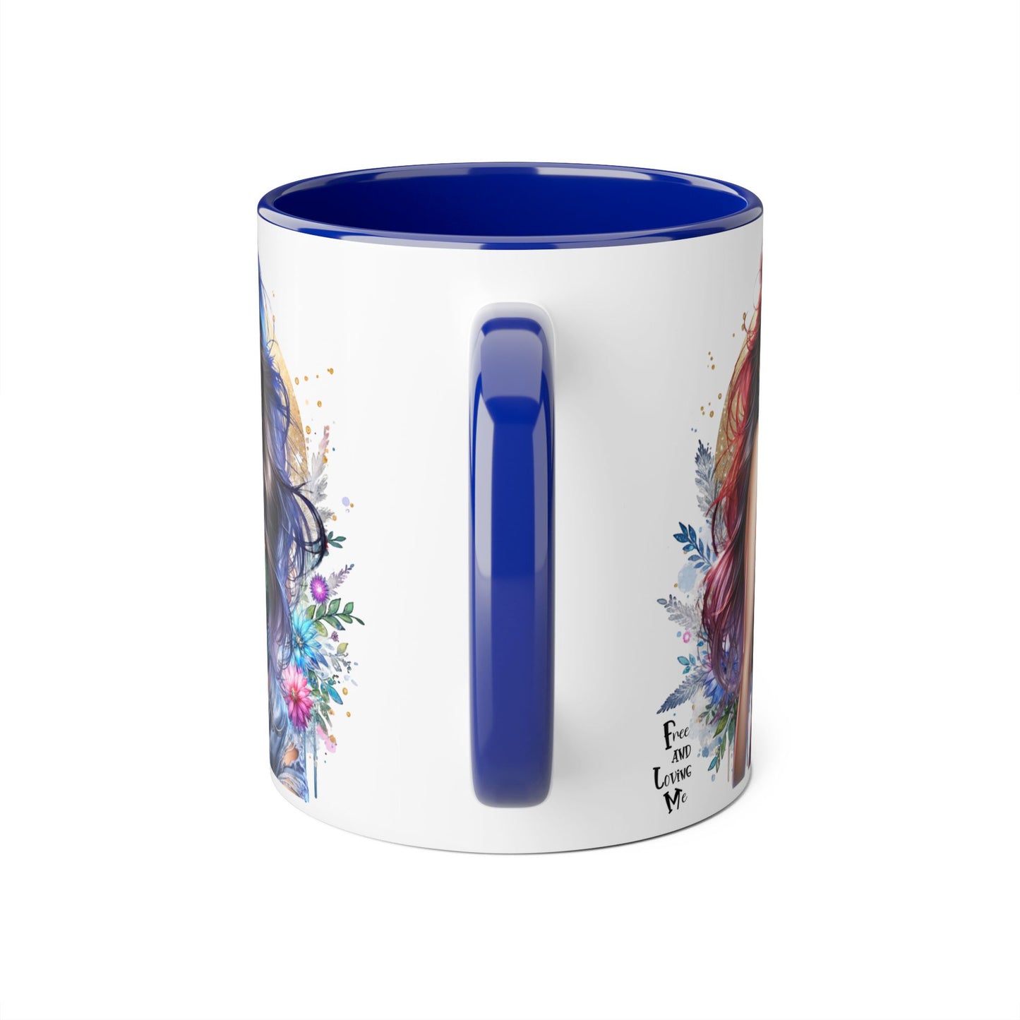 Bohemian Accent Mugs, Artistic Coffee Cup, Colorful Floral Mug, Gift for Her, Unique Art Collection, Cozy Vibe