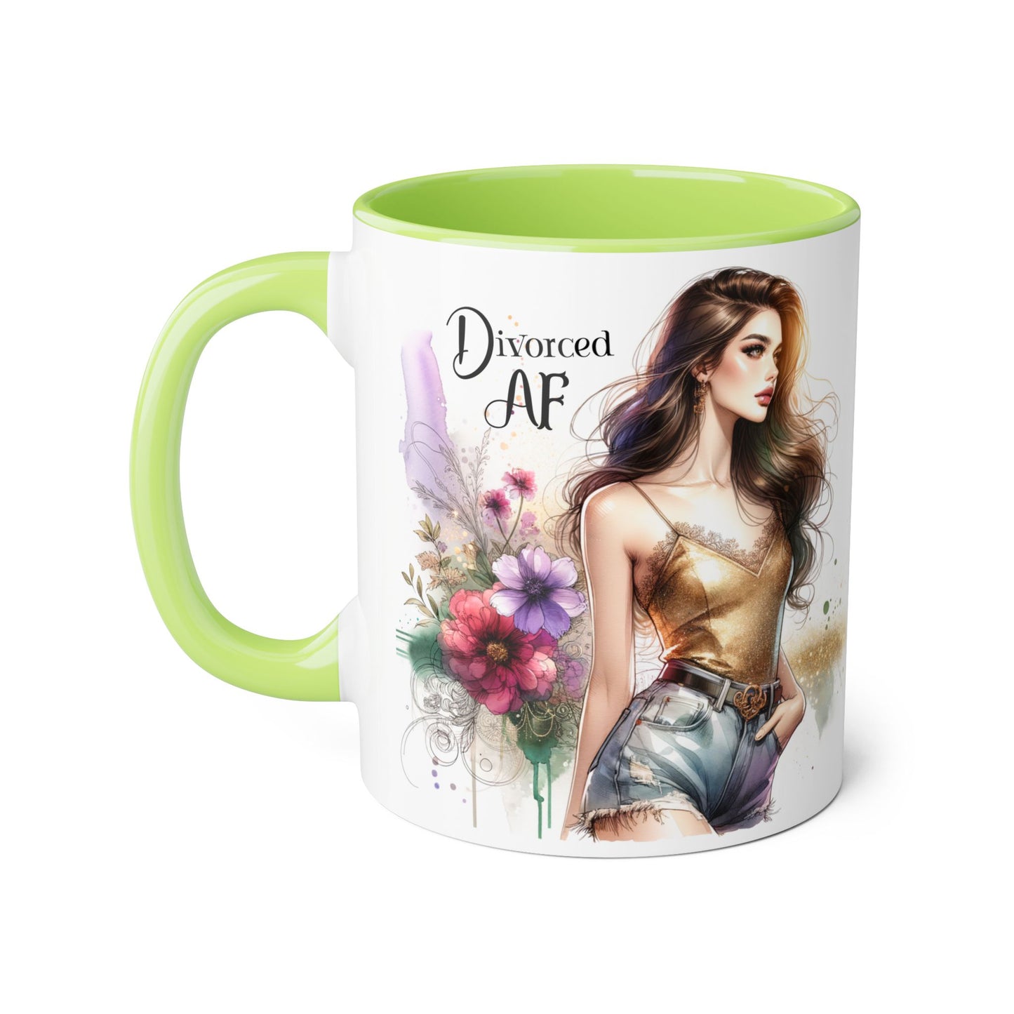 Divorced AF Ceramic Mug, Sassy Coffee Cup, Empowerment Gift, Self-Love Mug, Unique Mug for Women, Divorce Celebration