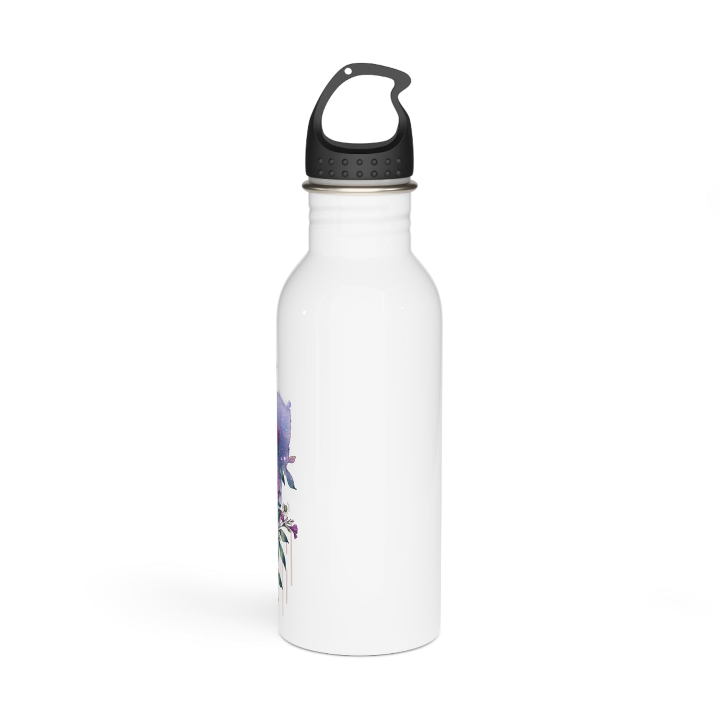 I Am My Own Happily Ever After Floral Art Stainless Steel Water Bottle - Inspirational Quote for Water Lovers
