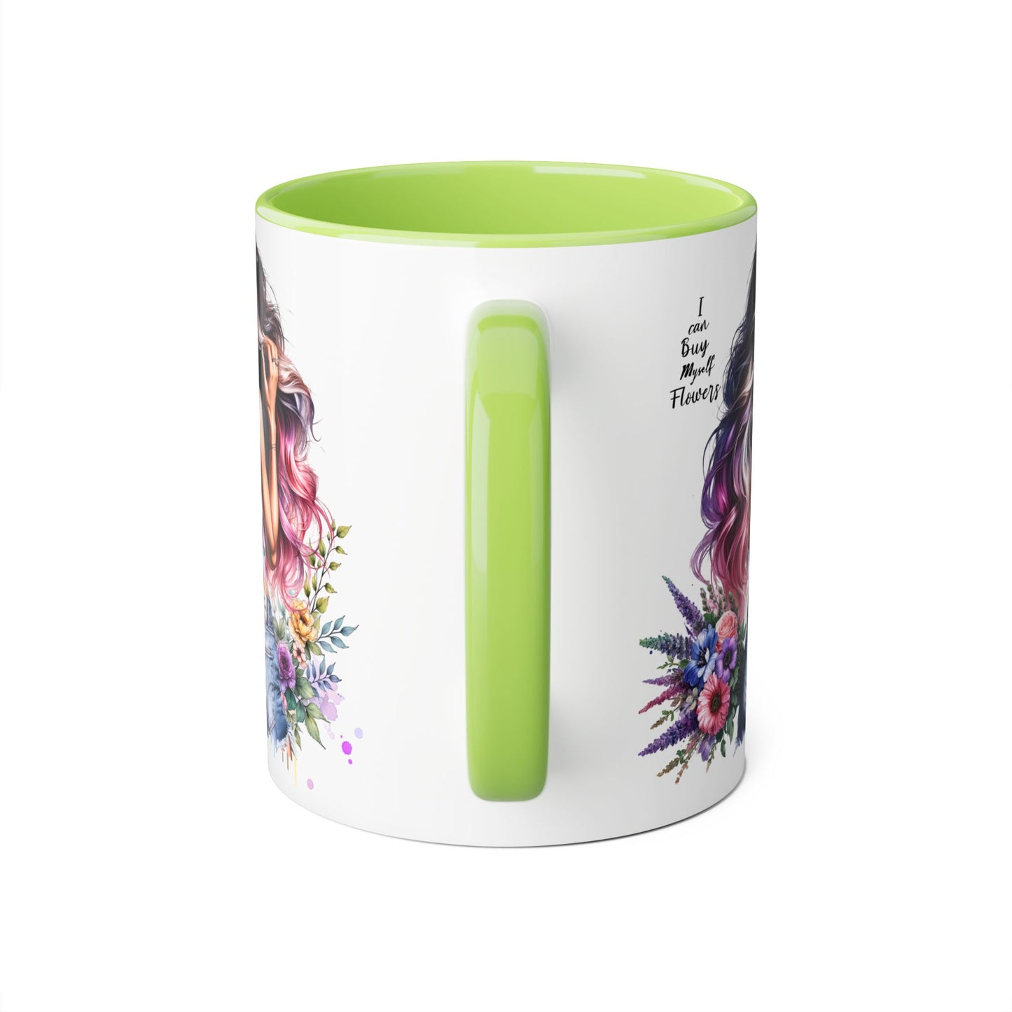I Can Buy Myself Flowers Floral Accent Mug, Trendy Coffee Cup for Flower Lovers, Gift for Garden Enthusiasts, Home & Office Decor, Unique Floral Design