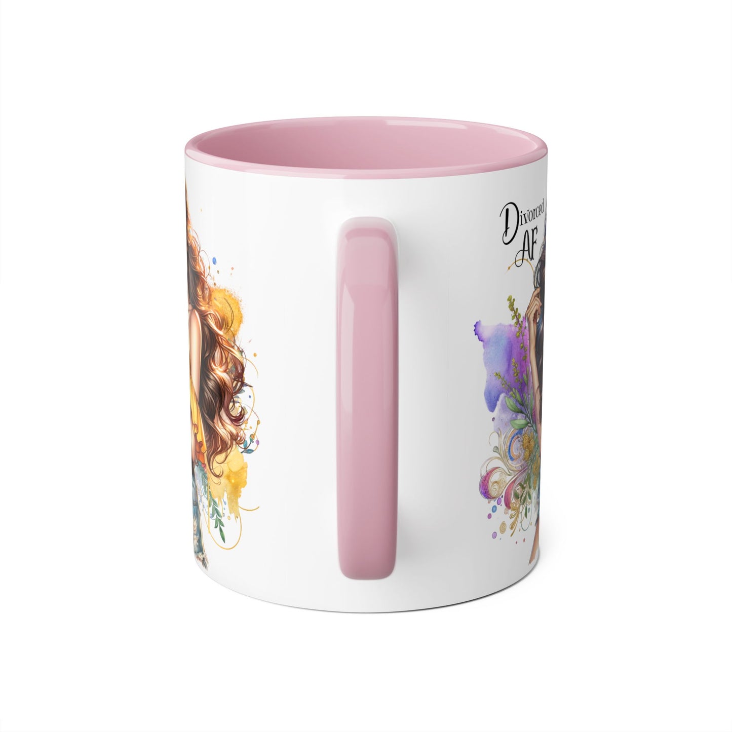 Divorced AF Accent Mug – Perfect for Coffee Lovers, Gift for Divorce Celebration, Sassy Mug, Unique Coffee Cup, Empowering Drinkware