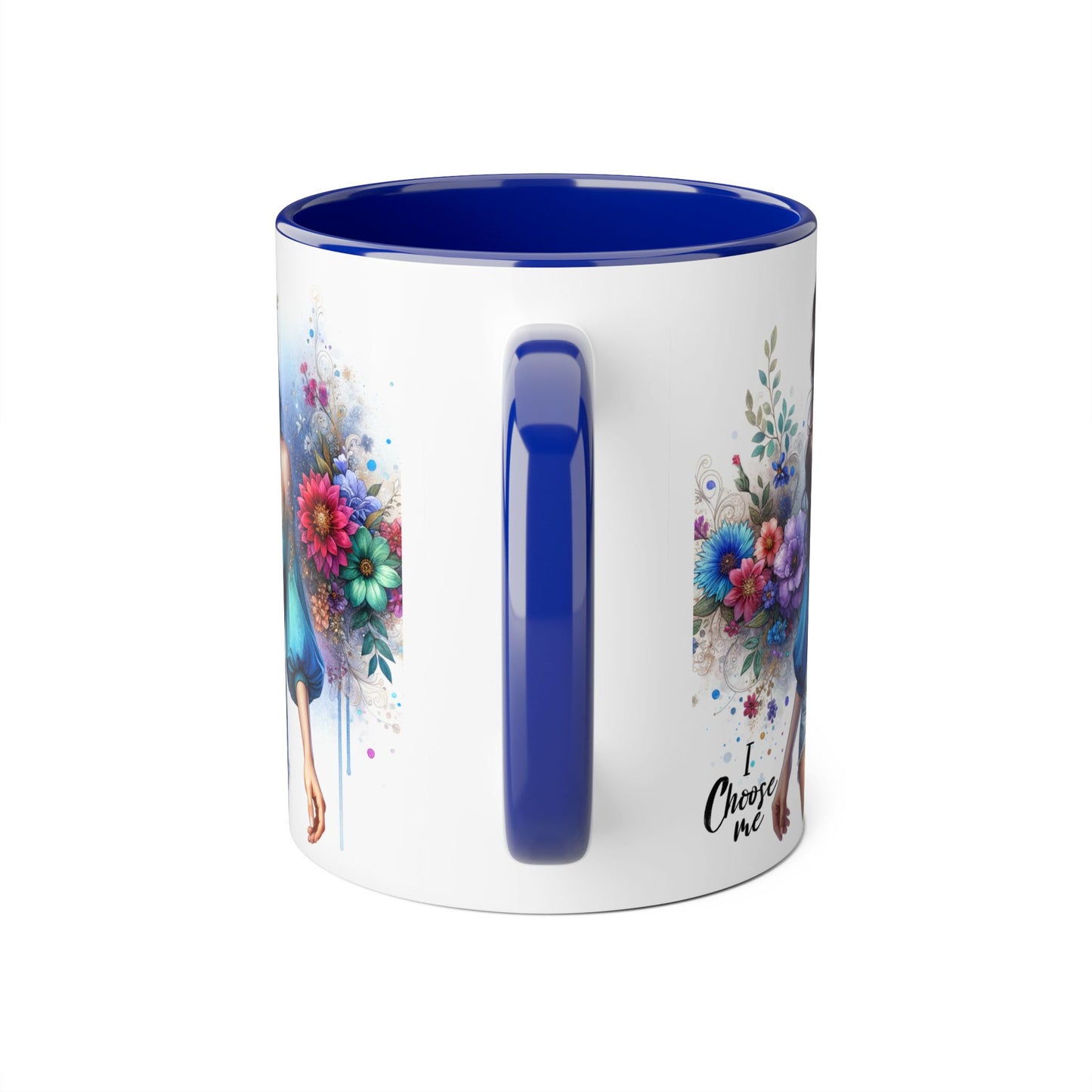 I Choose Me Boho Floral Accent Mug, Choose Me Coffee Cup, Unique Gift for Her, Art Mug, Colorful Drinkware
