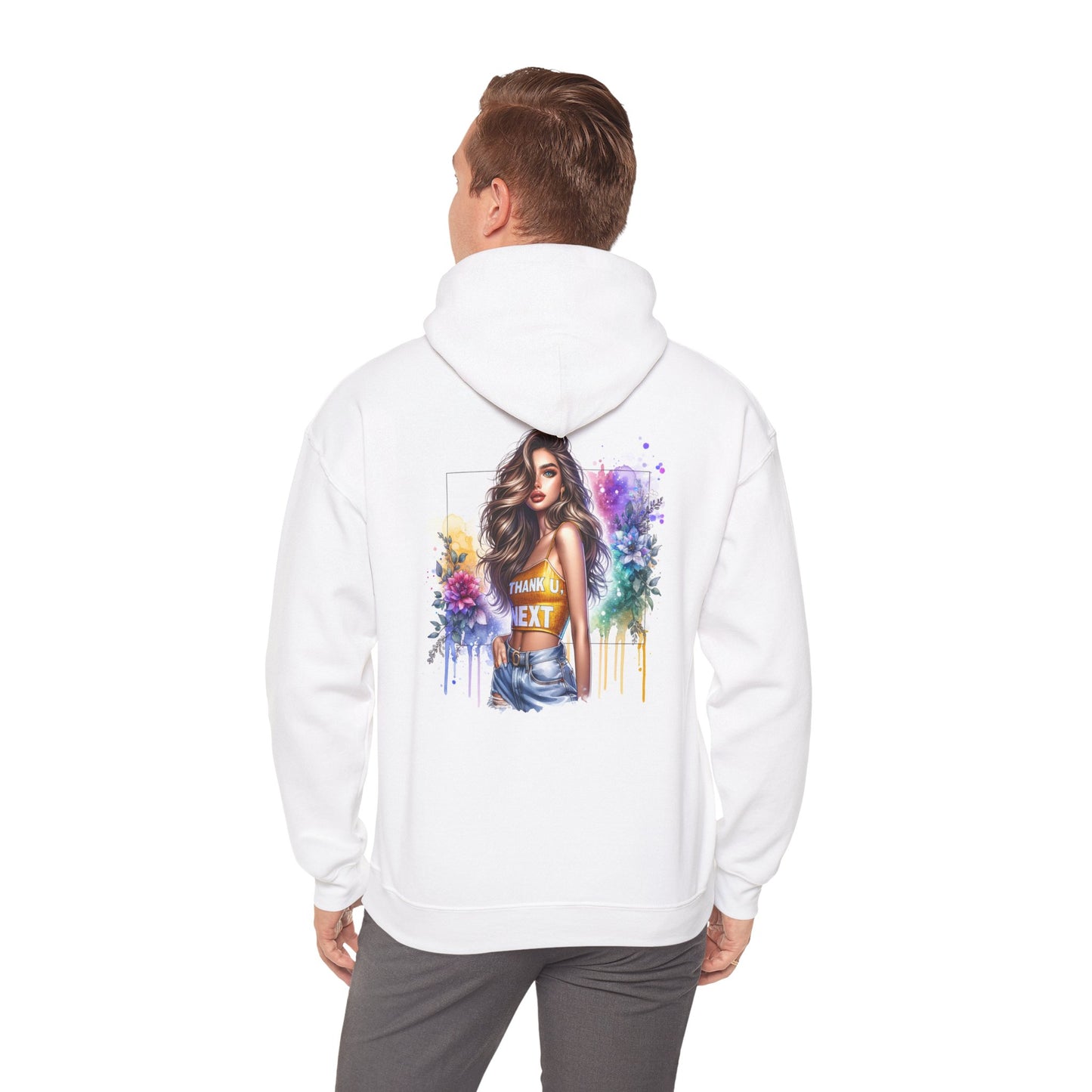 Thank U, Next Stylish Graphic Hoodie for Trendsetters, Cozy Unisex Sweatshirt, Perfect for Casual Outings, Gift for Friends, Streetwear Fashion