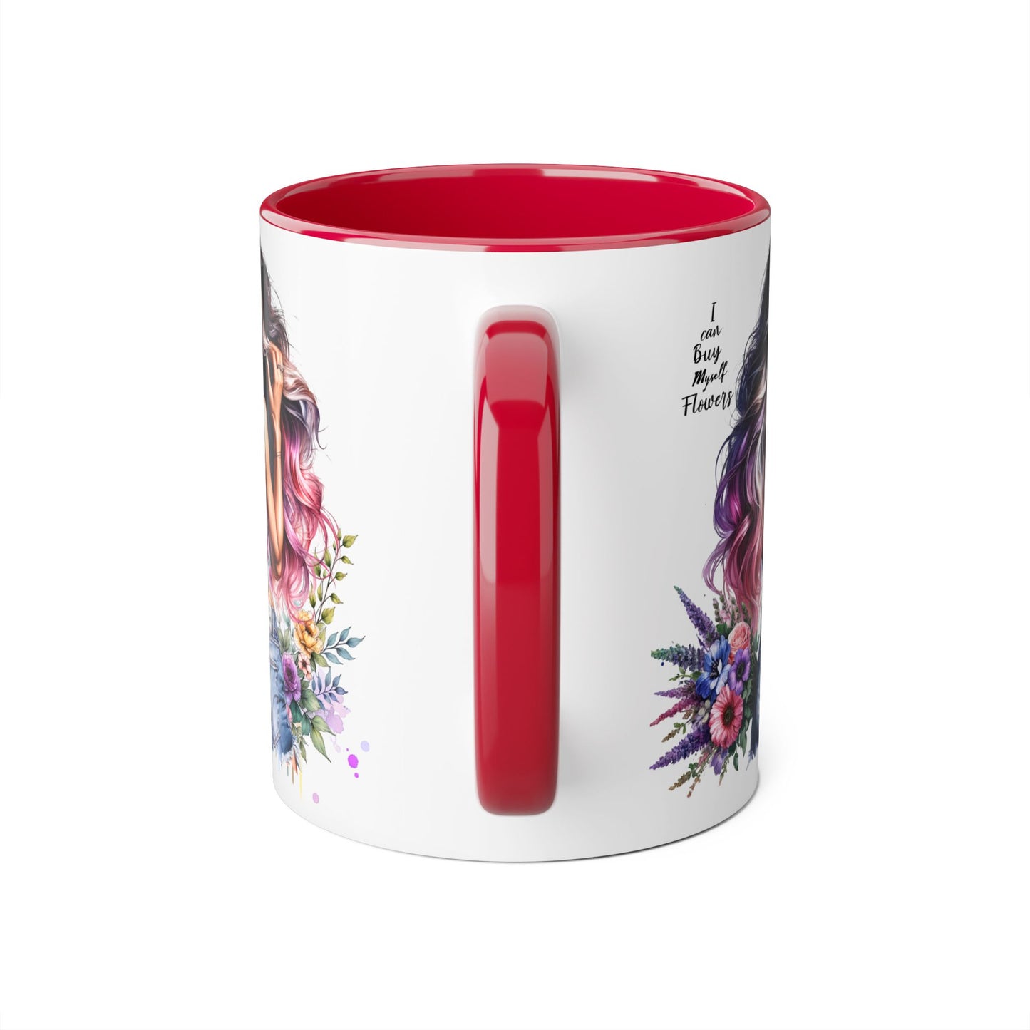 I Can Buy Myself Flowers Floral Accent Mug, Trendy Coffee Cup for Flower Lovers, Gift for Garden Enthusiasts, Home & Office Decor, Unique Floral Design