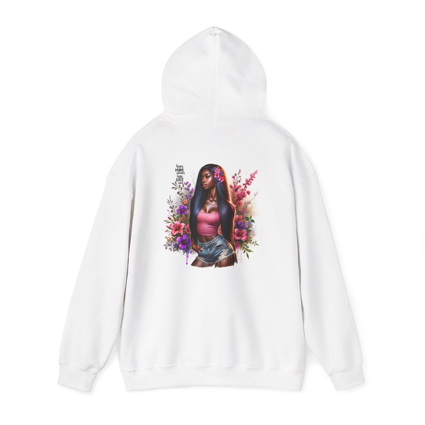 I Don`t Make Mistake, I Just Date Them Floral Print Unisex Hoodie, Cozy Pullover, Casual Wear for Every Occasion, Perfect Gift for Birthdays, Anniversaries, Street Style