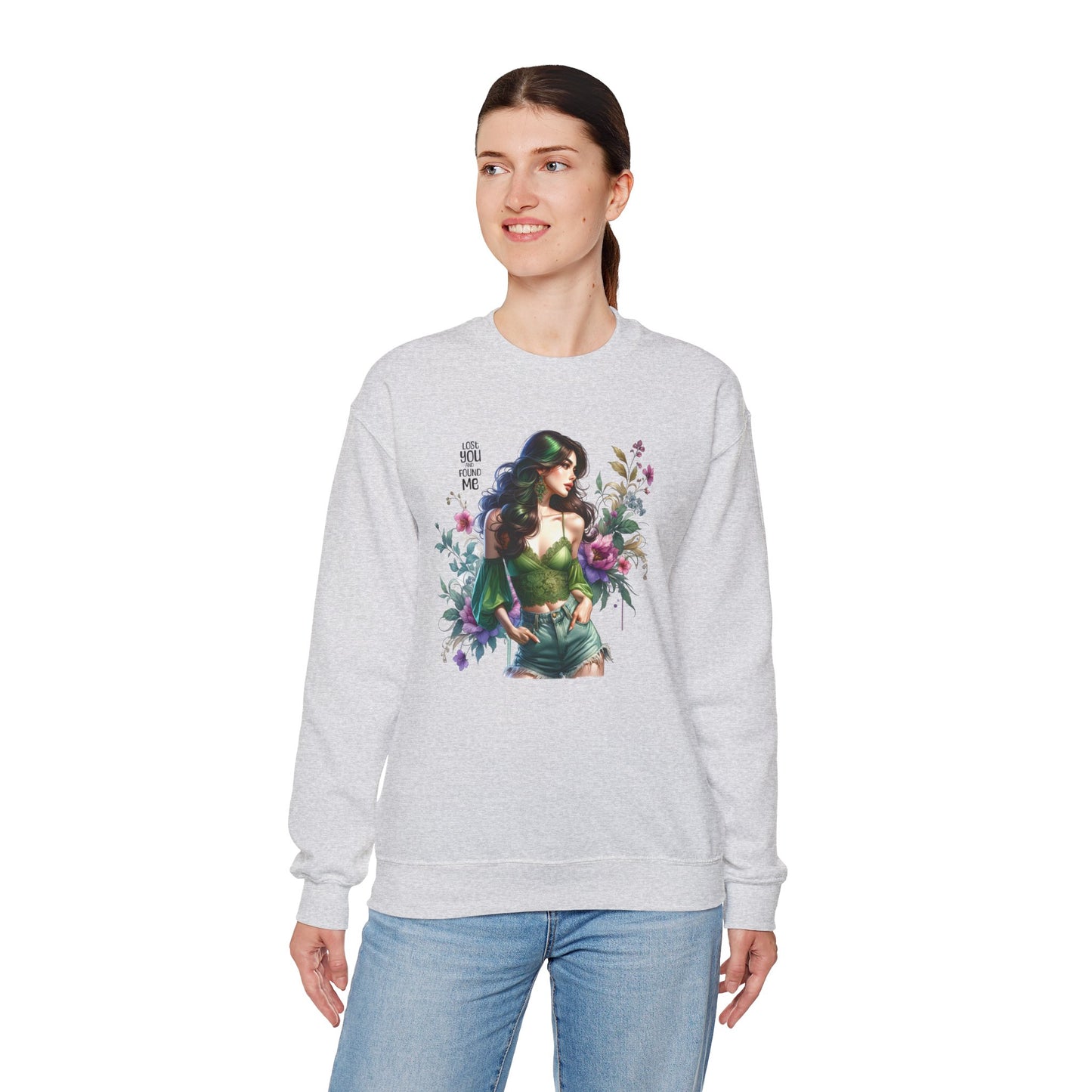Lost You And Found Me Bohemian Floral Sweatshirt: Perfect for Cozy Days, Gift for Her, Casual Wear, Spring Fashion, Friendship Gift