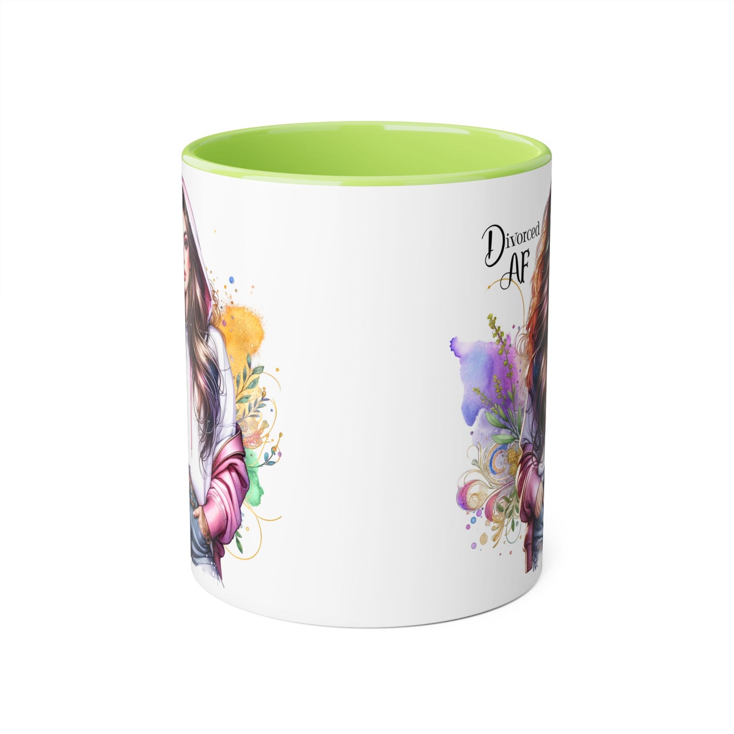 Divorced AF Accent Mug, 11oz - Empowering Coffee Cup for Strong Women, Gift for Divorcee, Self-Care Mug, Celebrate New Beginnings