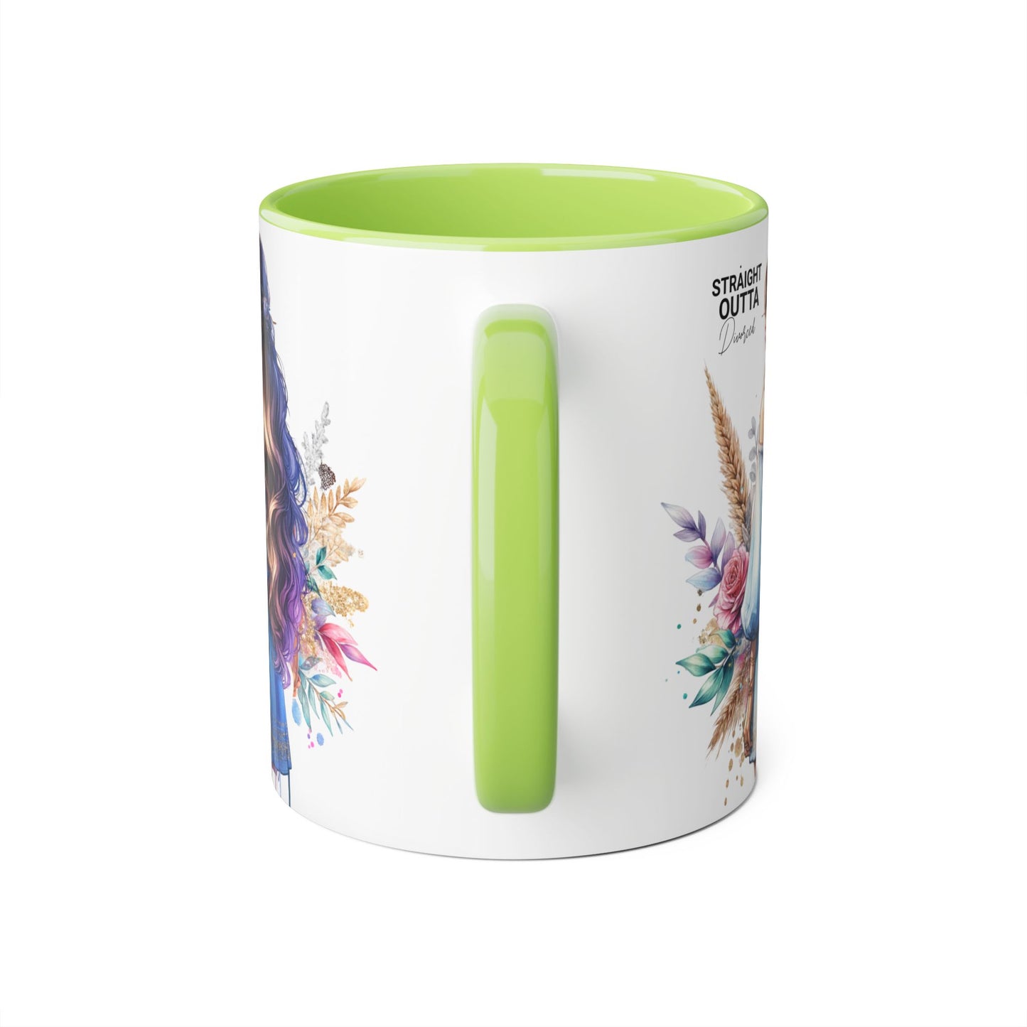 Straight Outta Divorced Humoristic Artistic Accent Mug - Inspiring Gift for Her, Coffee Tea Cup, Home & Kitchen Decor, Personalized Unique Gift