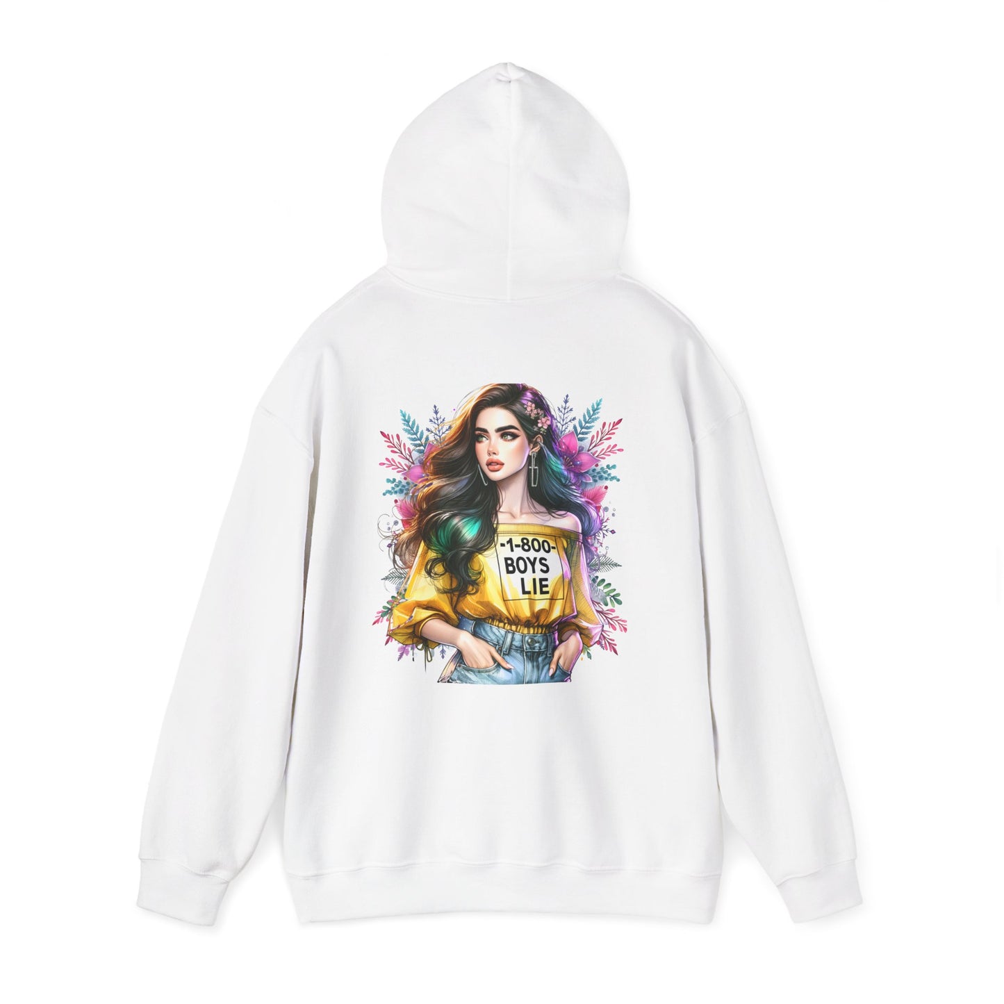 1-800-Boys-Lie Trendy Graphic Hoodie for Modern Style Lovers, Cozy Sweatshirt, Ideal Gift for Birthdays, Casual Wear, Fashion Statement