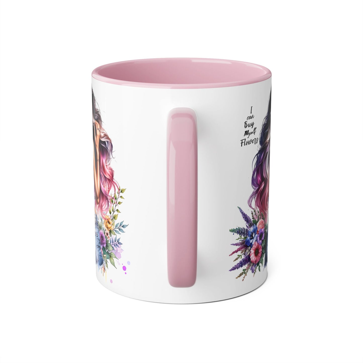 I Can Buy Myself Flowers Floral Accent Mug, Trendy Coffee Cup for Flower Lovers, Gift for Garden Enthusiasts, Home & Office Decor, Unique Floral Design