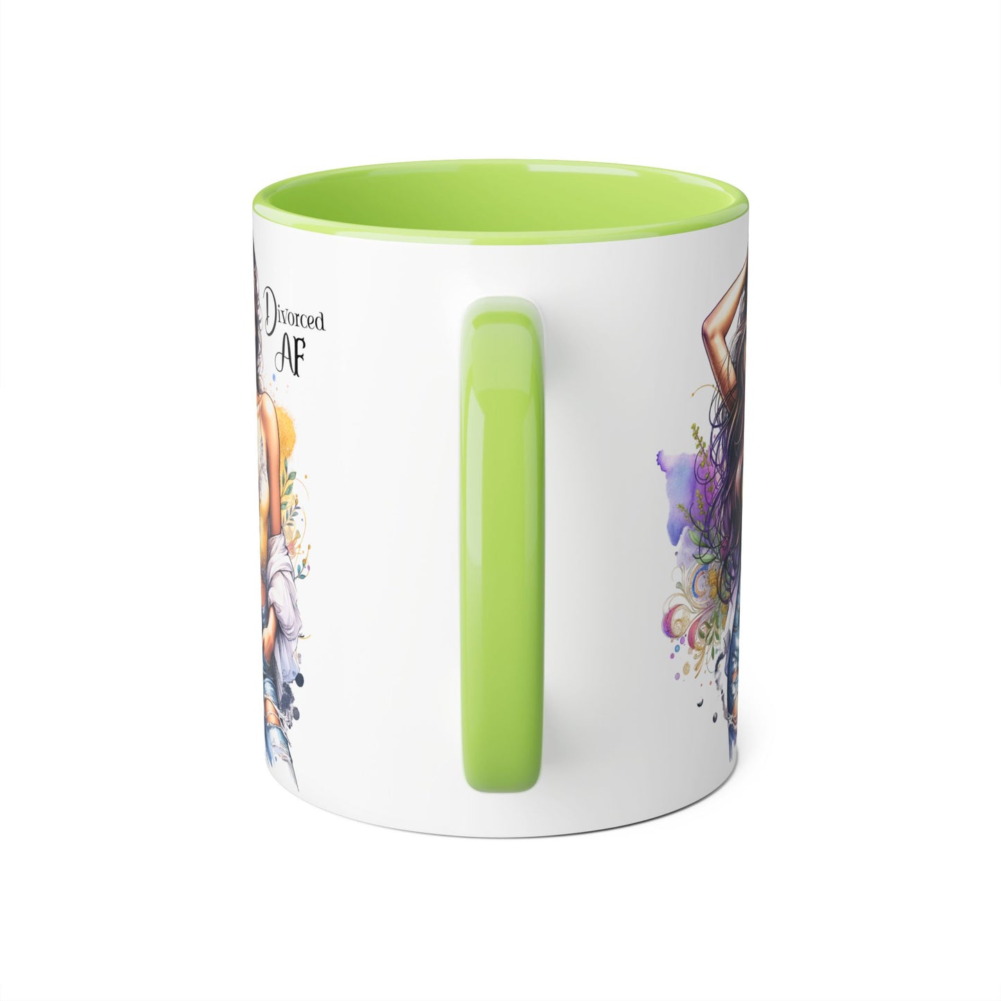 Divorced AF Mug, Stylish 11oz Accent Mug for Coffee Lovers, Perfect for Gifts, Self-Care and Empowerment, Unique Art Design