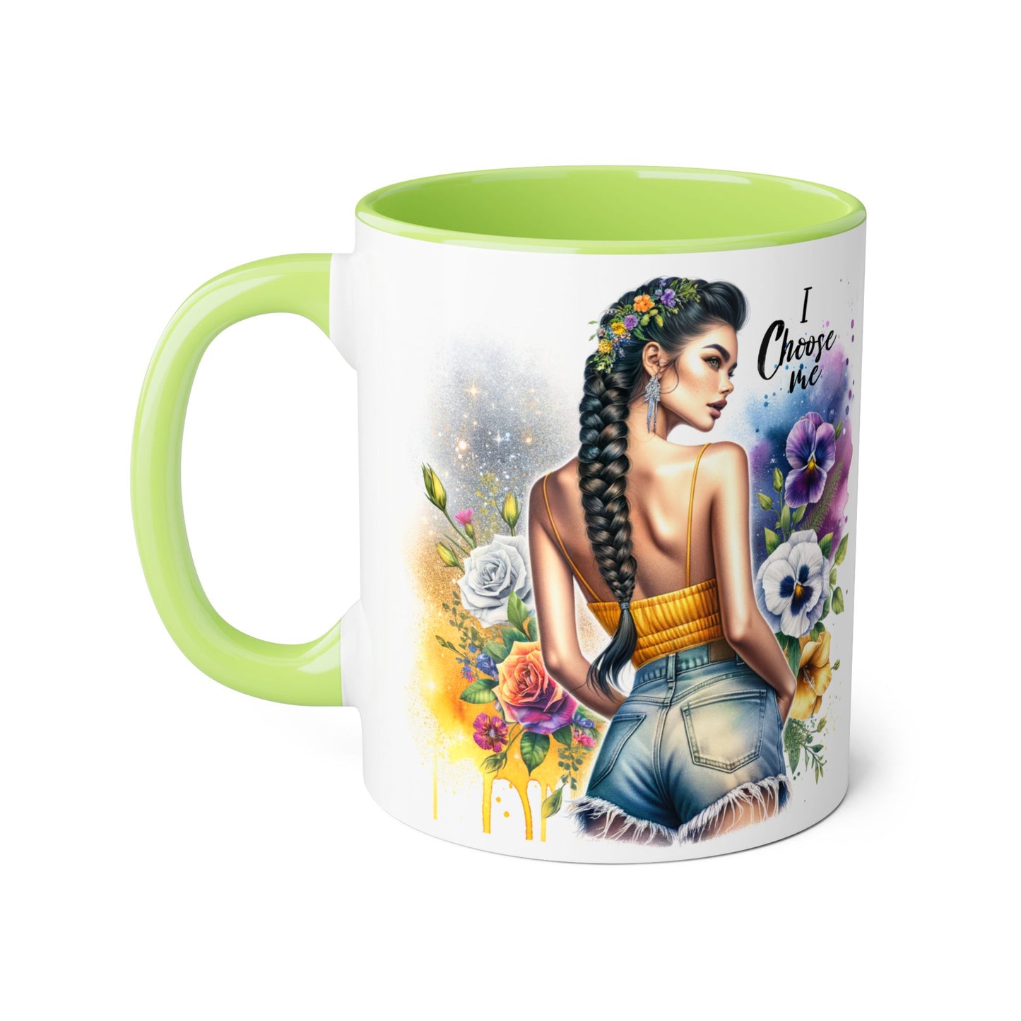 I Choose Me Empowering Accent Mugs, Coffee Cup for Self-Love, Inspirational Drinkware, Gifts for Her, Motivational Home Decor