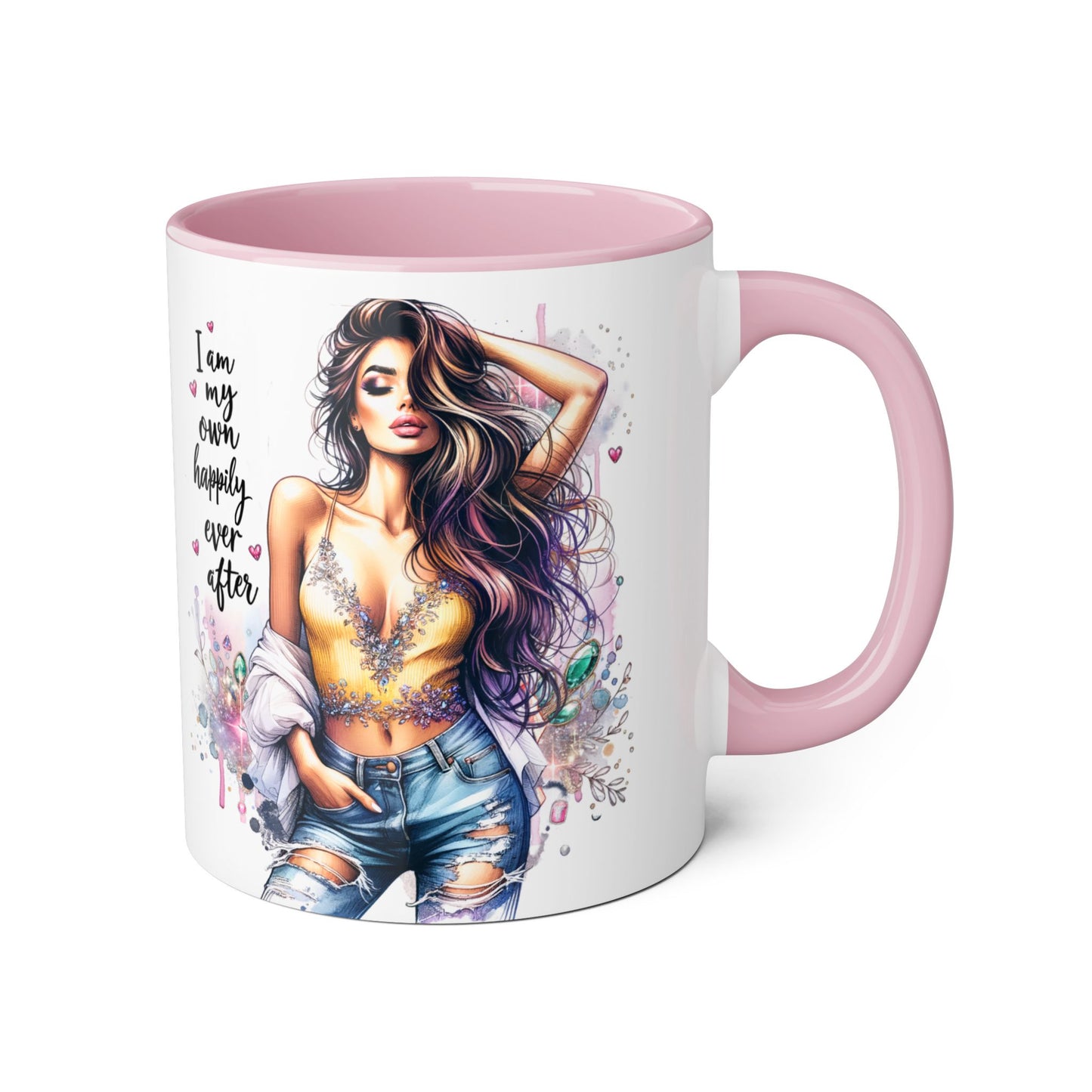 Inspirational Accent Mug - "I Am My Own Happily Ever After" 11oz Coffee Cup