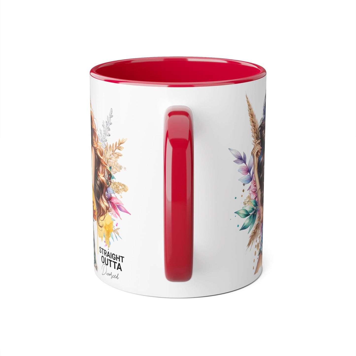 Straight Outta Divorced Humoristic Vibrant Accent Mug for Coffee Lovers, Perfect Gift for Birthdays, Anniversaries, or Home Decor