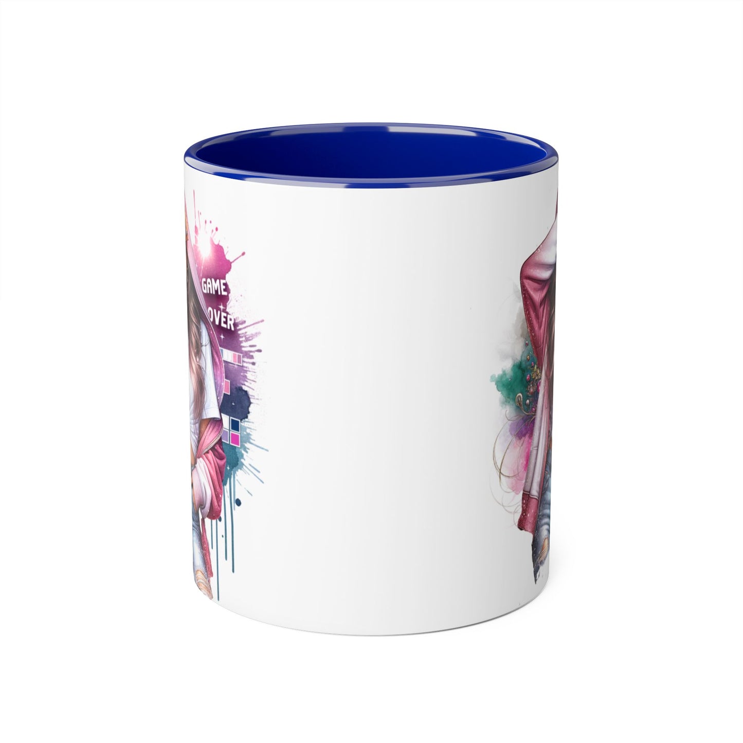 Chic Game Over Accent Mug - Stylish Coffee Cup for Gamers, Perfect Gift for Birthdays, Holidays, and Everyday Use