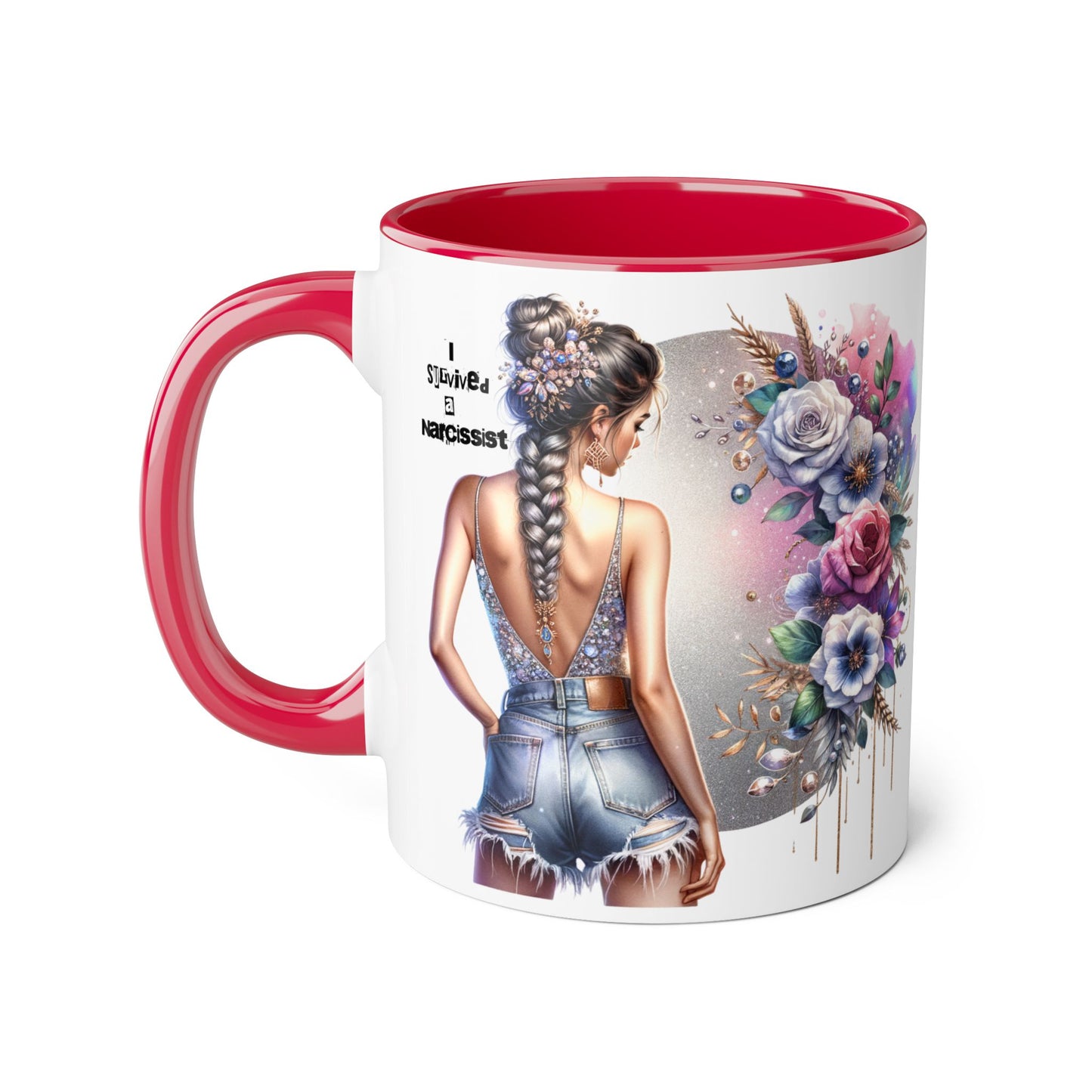 Bohemian Accent Mug with Floral Design | Inspirational Gift, Coffee Mug, Home Decor, Unique Art Mug, Perfect for Any Occasion