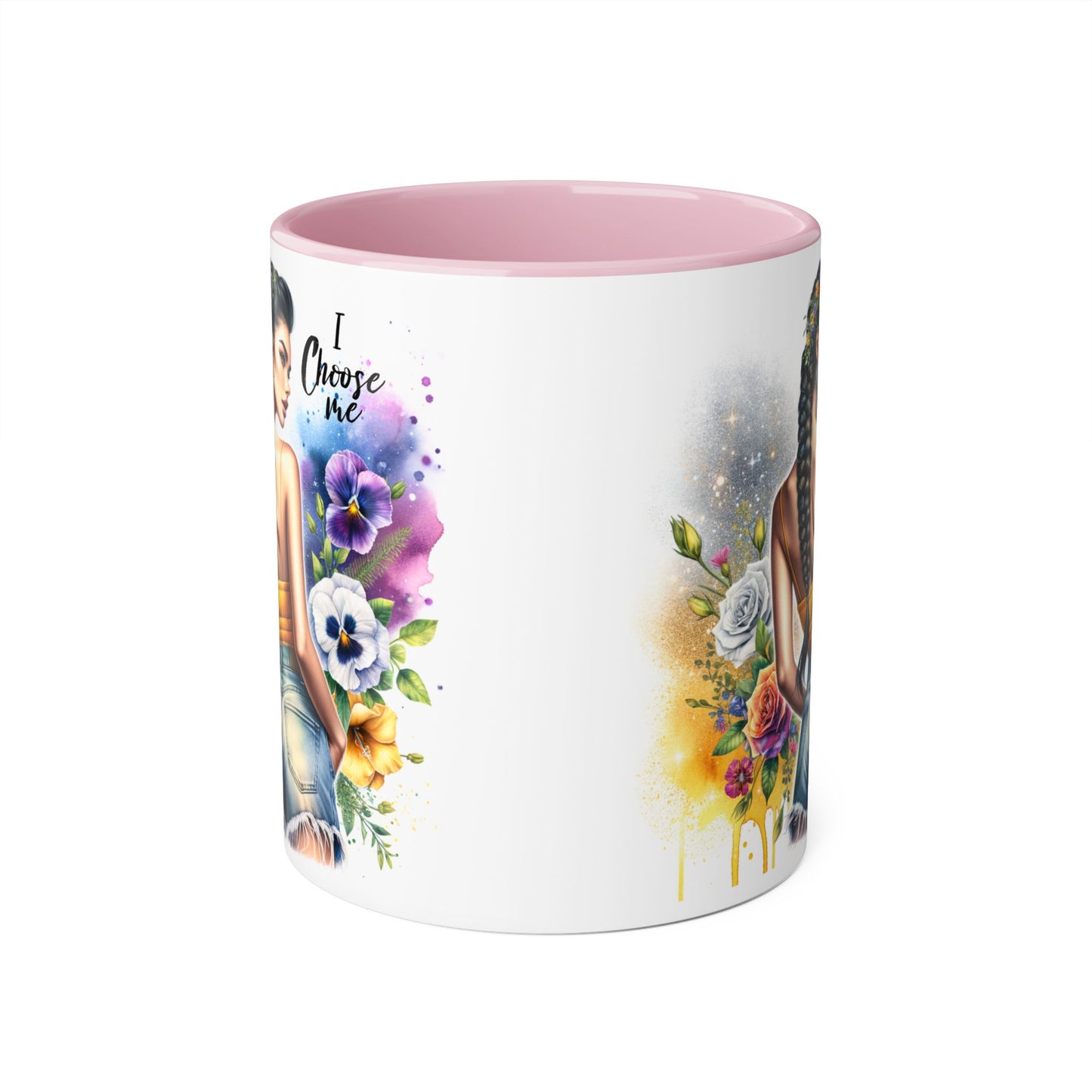 I Choose Me Empowering Accent Mugs, Coffee Cup for Self-Love, Inspirational Drinkware, Gifts for Her, Motivational Home Decor
