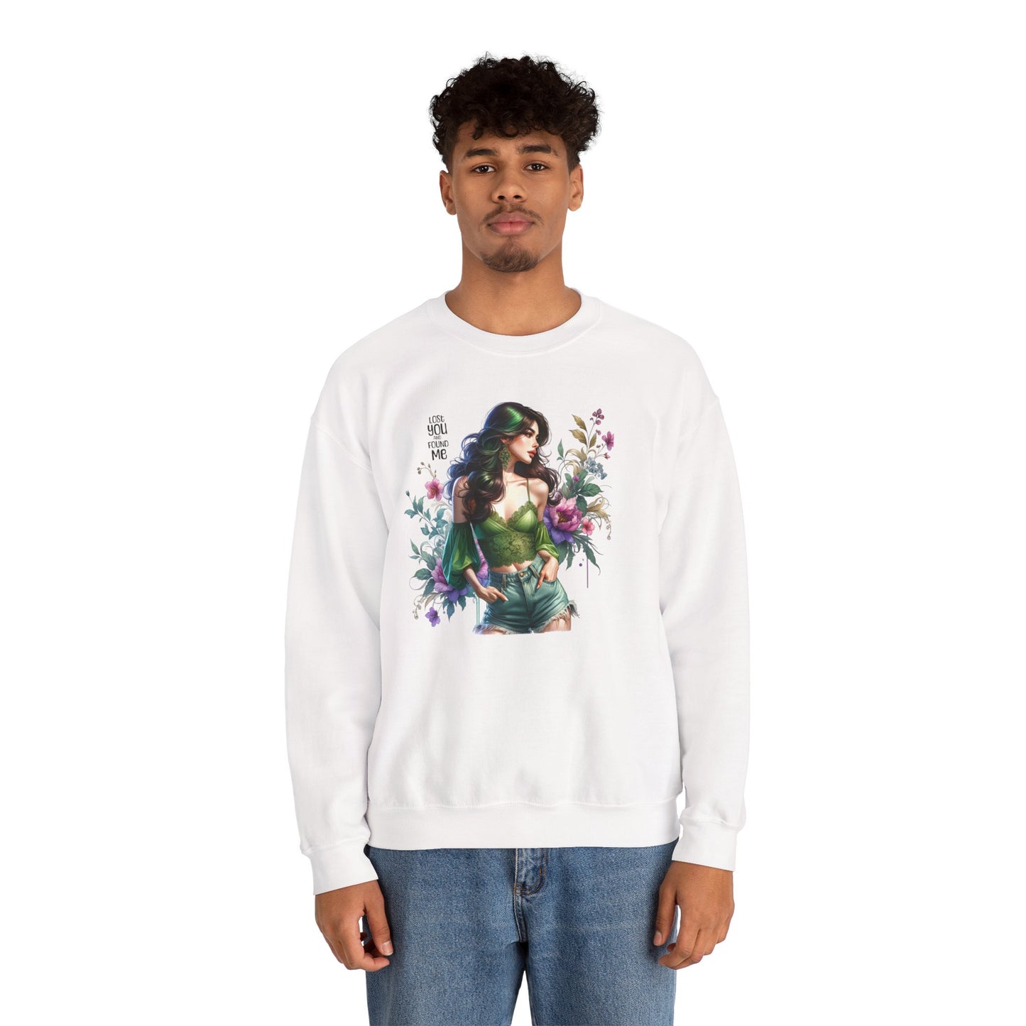 Lost You And Found Me Bohemian Floral Sweatshirt: Perfect for Cozy Days, Gift for Her, Casual Wear, Spring Fashion, Friendship Gift