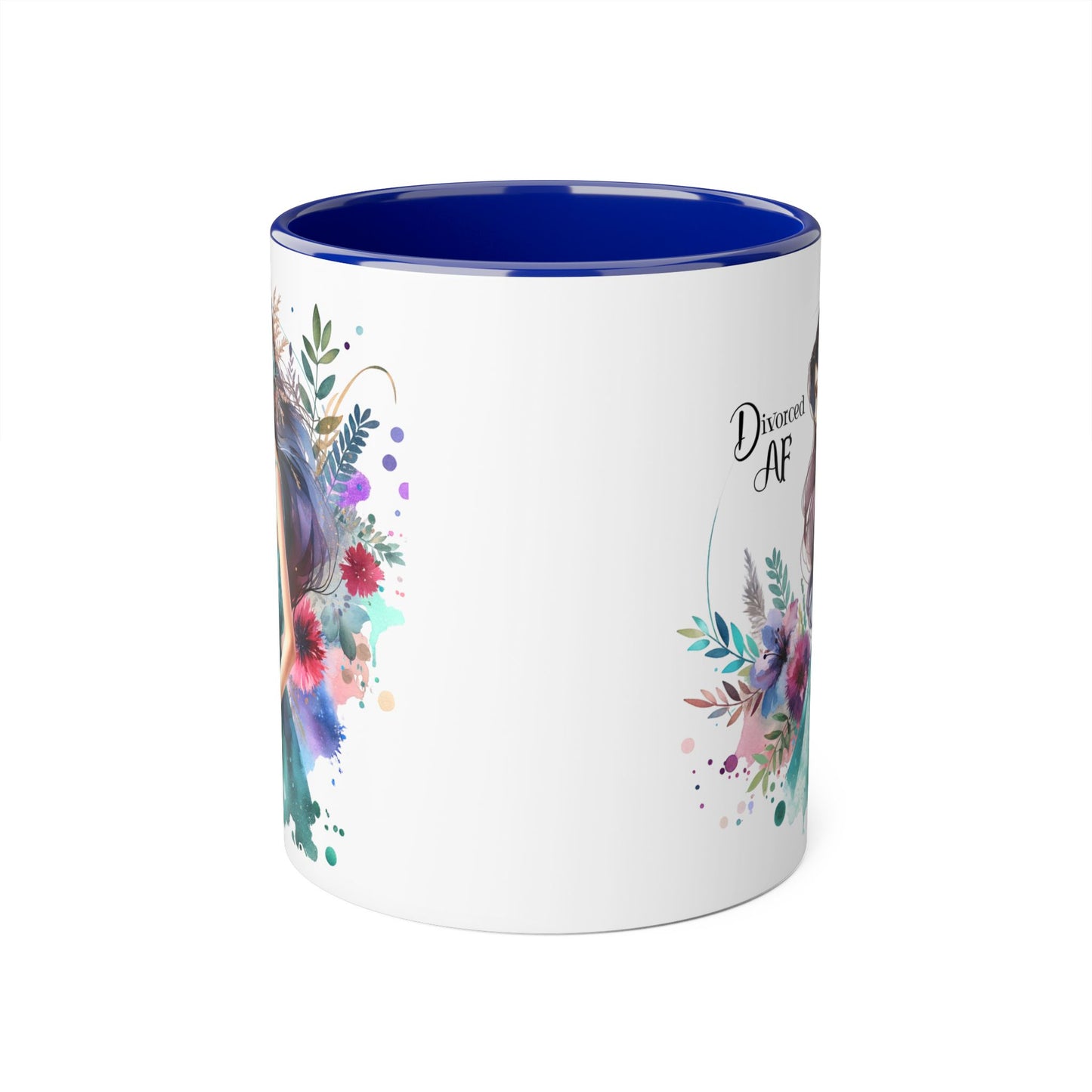 Divorced AF Accent Mug - Inspirational Coffee Cup, Unique Gift for Newly Divorced, Motivational Drinkware, Self-Care Mug