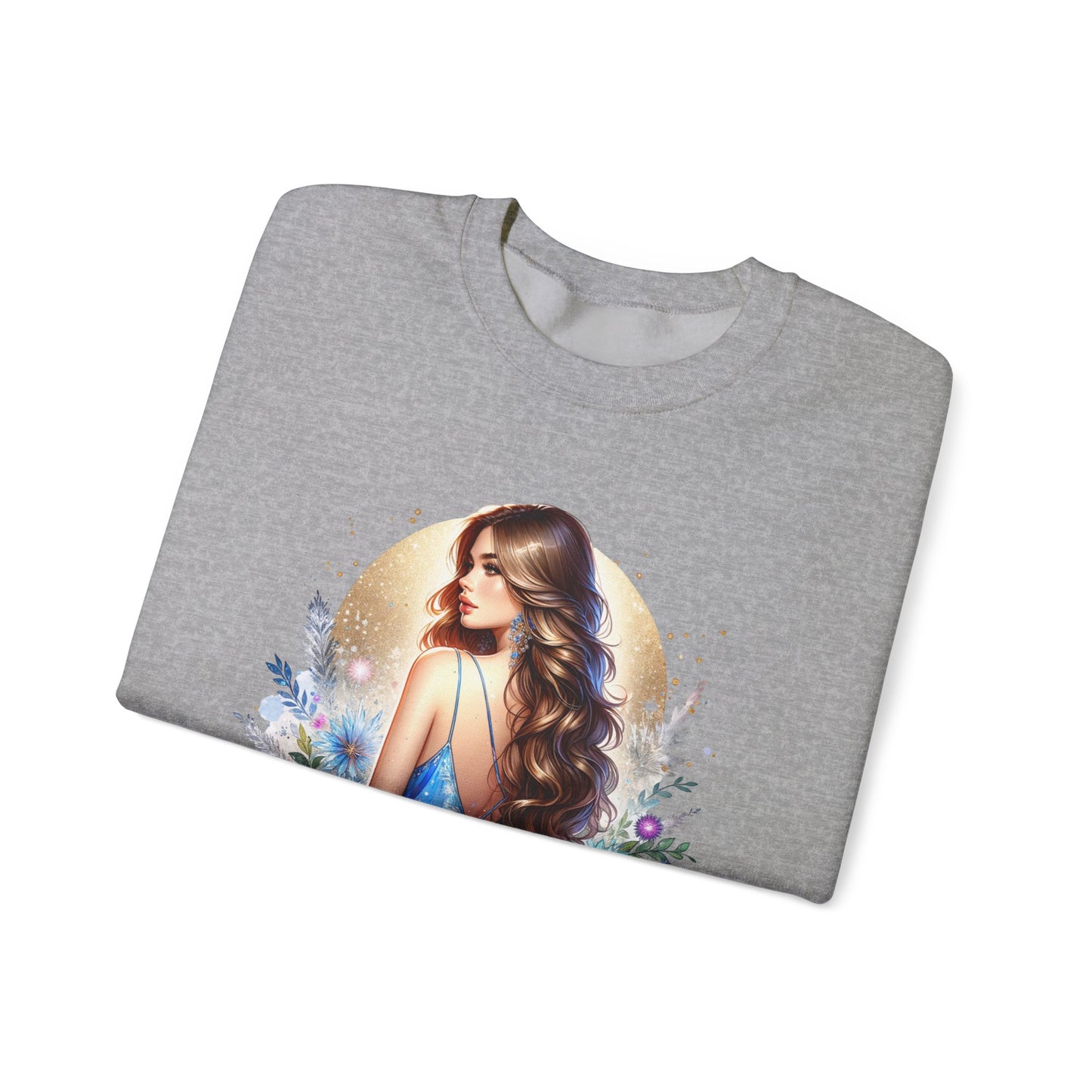 I'm Too Cute For My Ex Artistic Floral Crewneck Sweatshirt with Elegant Woman Design, Cozy Pullover, Gift for Her, Trendy Apparel, Perfect for Everyday Wear