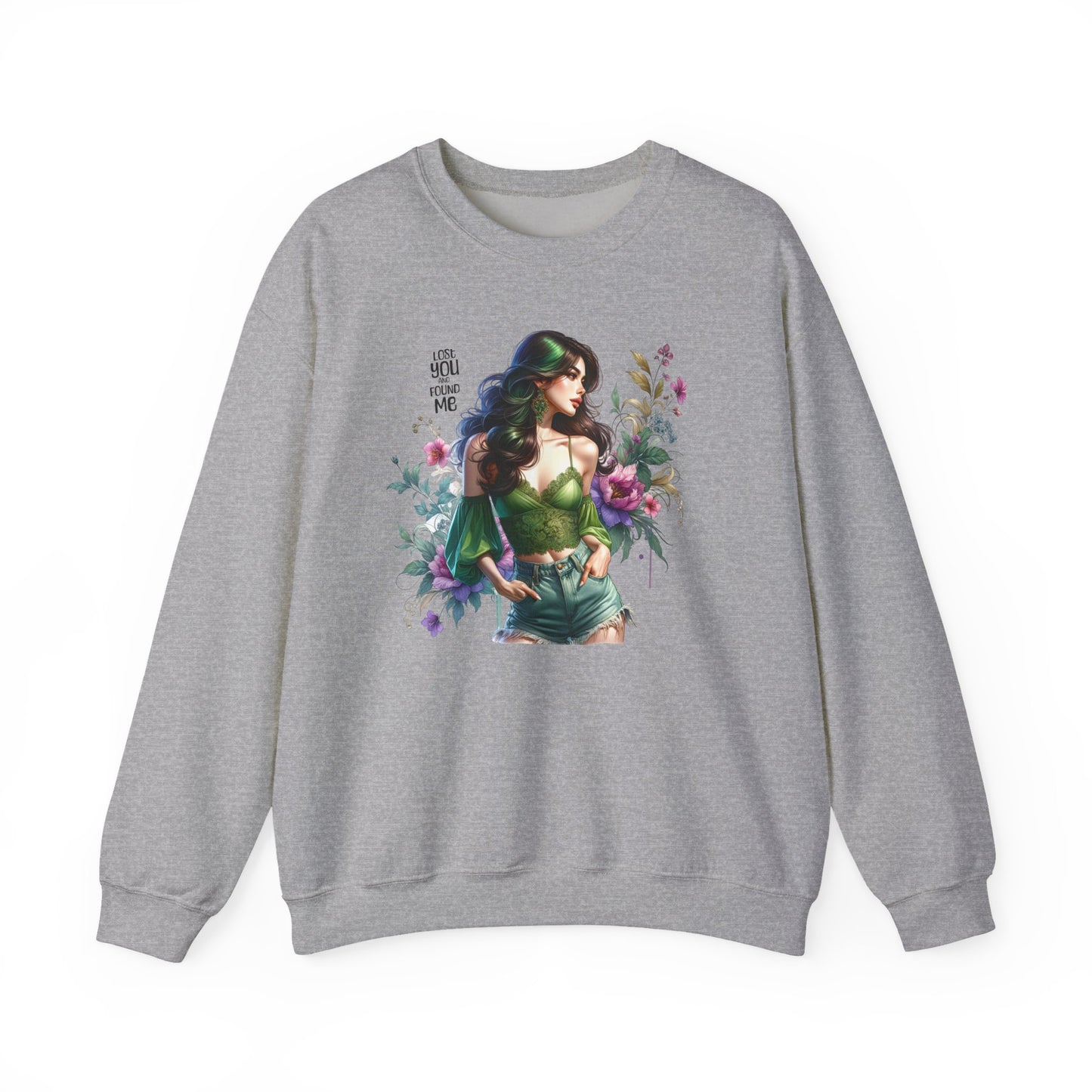 Lost You And Found Me Bohemian Floral Sweatshirt: Perfect for Cozy Days, Gift for Her, Casual Wear, Spring Fashion, Friendship Gift