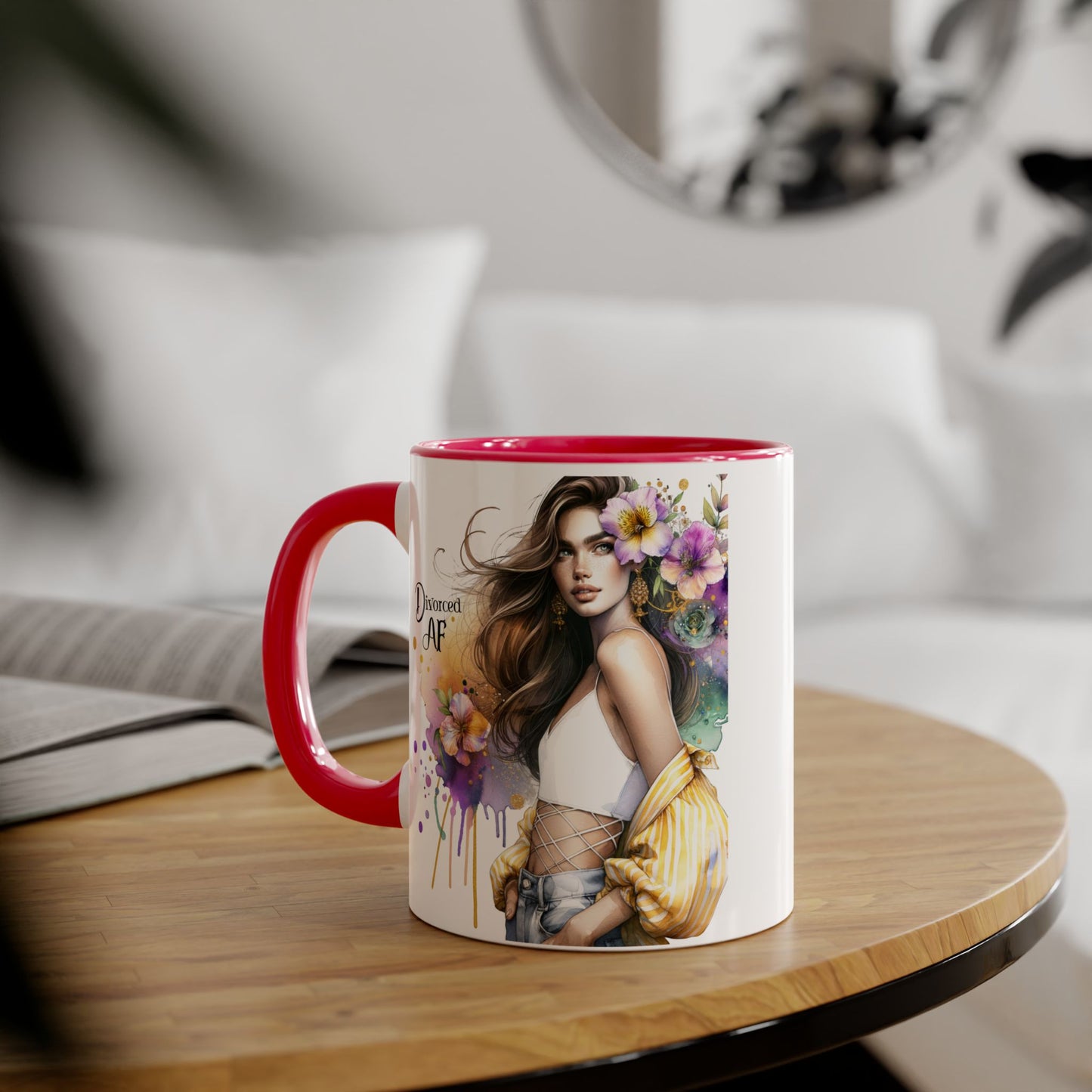 Chic Accent Coffee Mug - Stylish Floral Design, Perfect for Gift Giving, Motivational, Home Decor, Unique Drinkware