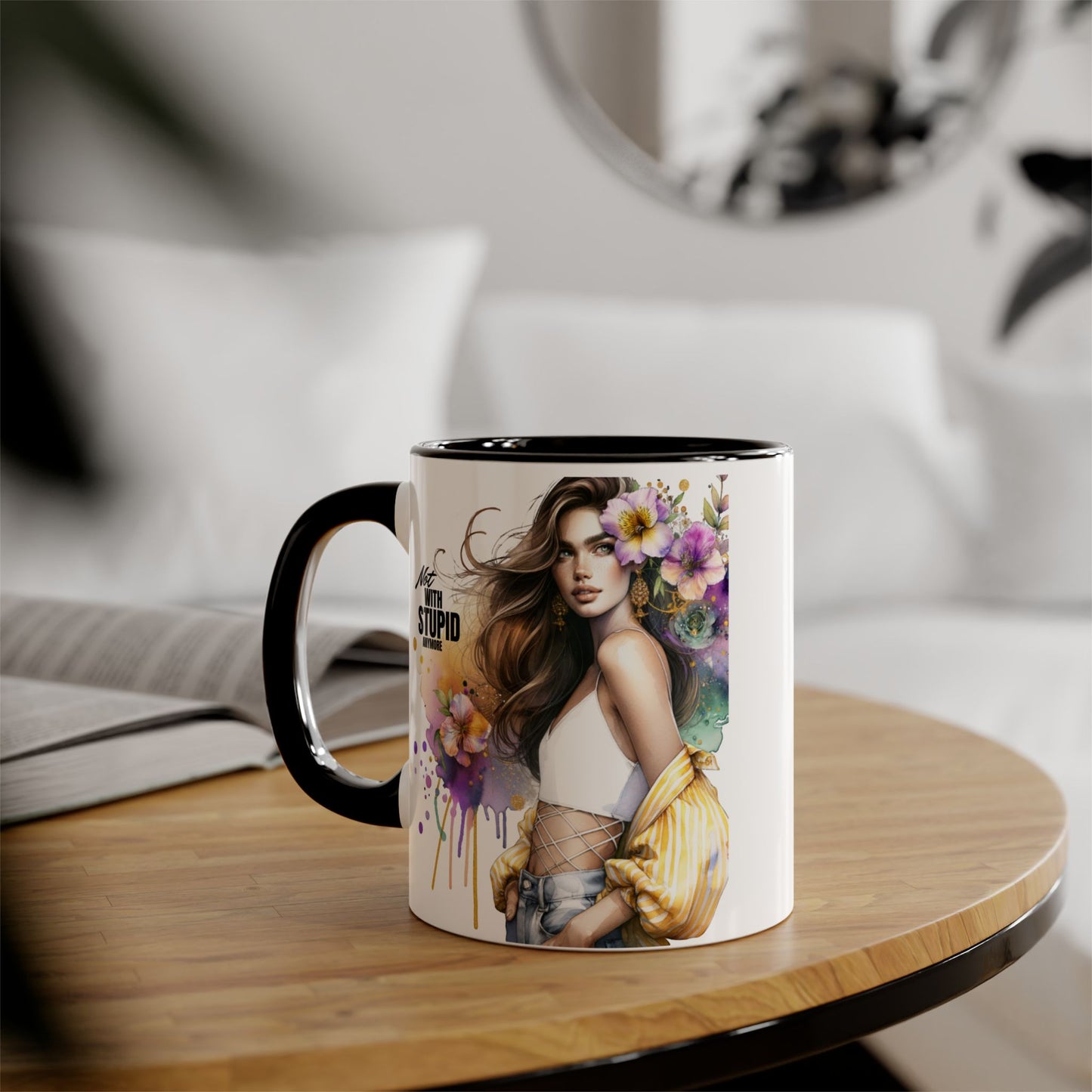 Mug - Not With Stupid Anymore Humoristic 11oz Accent Mug