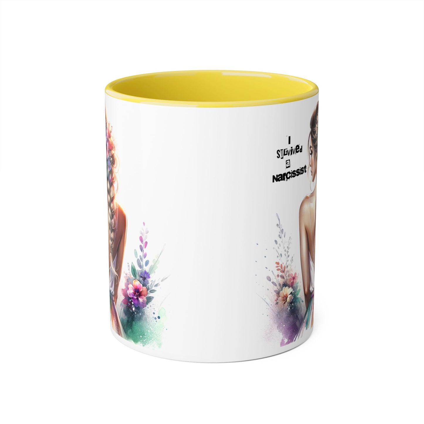 Colorful Narcissist Accent Mug - Artistic Coffee Cup for Self-Love & Empowerment, Gift for Her, Inspirational Drinkware