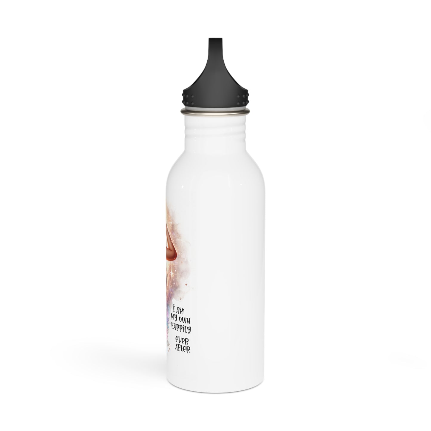 Chic Stainless Steel Water Bottle - "I Am My Own Happily Ever After" Design